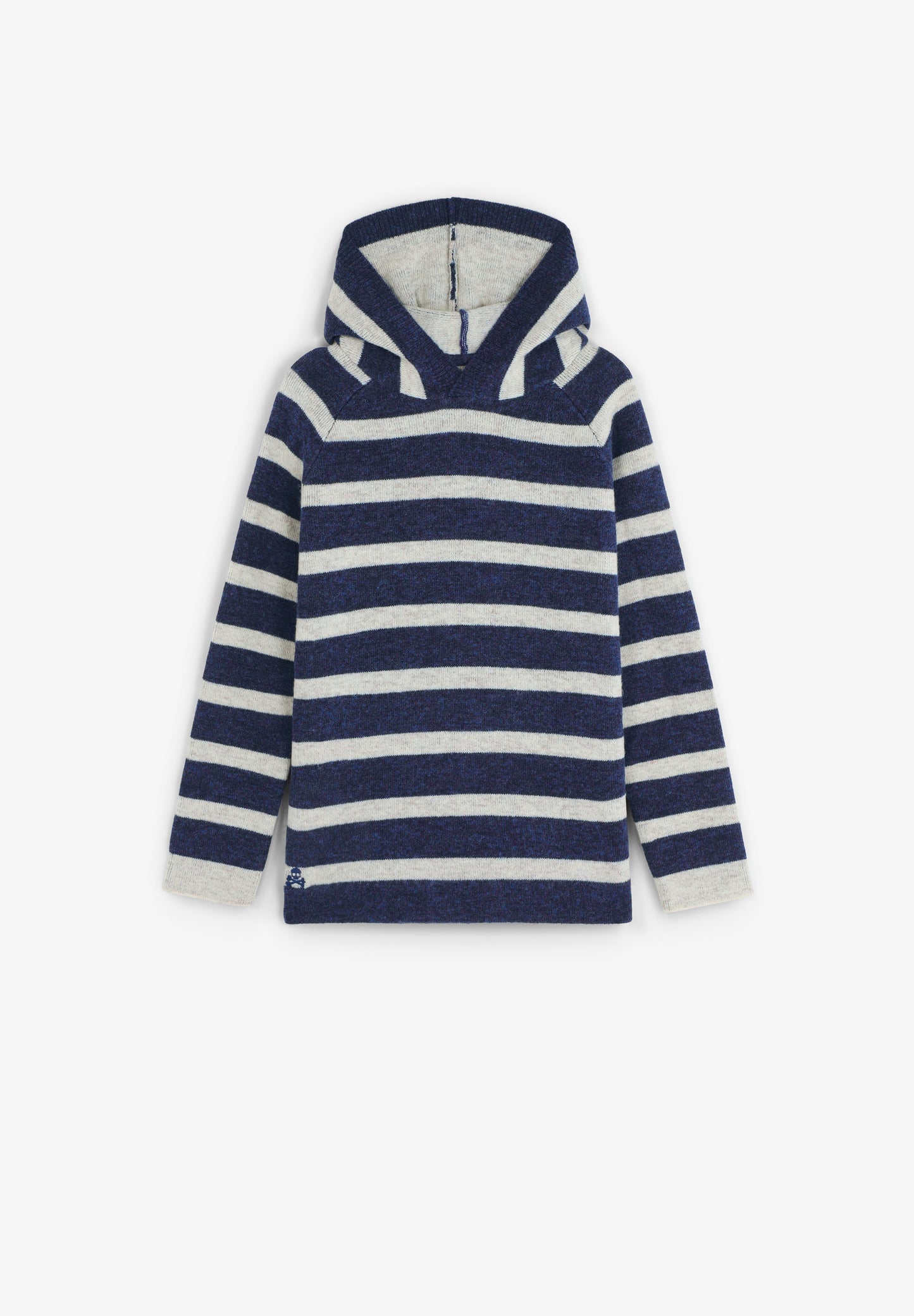 SWEATER DE MALHA ÀS RISCAS COM SKULL