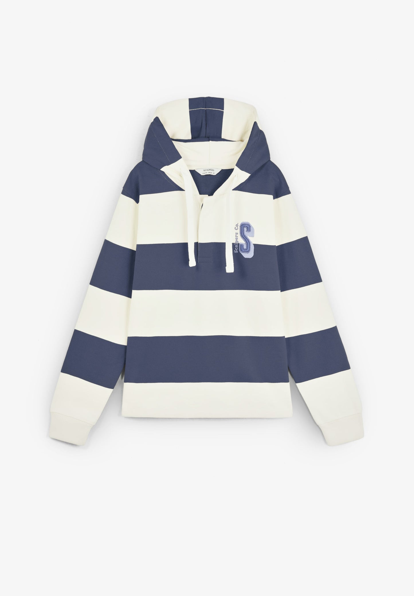 SWEATSHIRT ÀS RISCAS DE CAPUZ COM SKULL