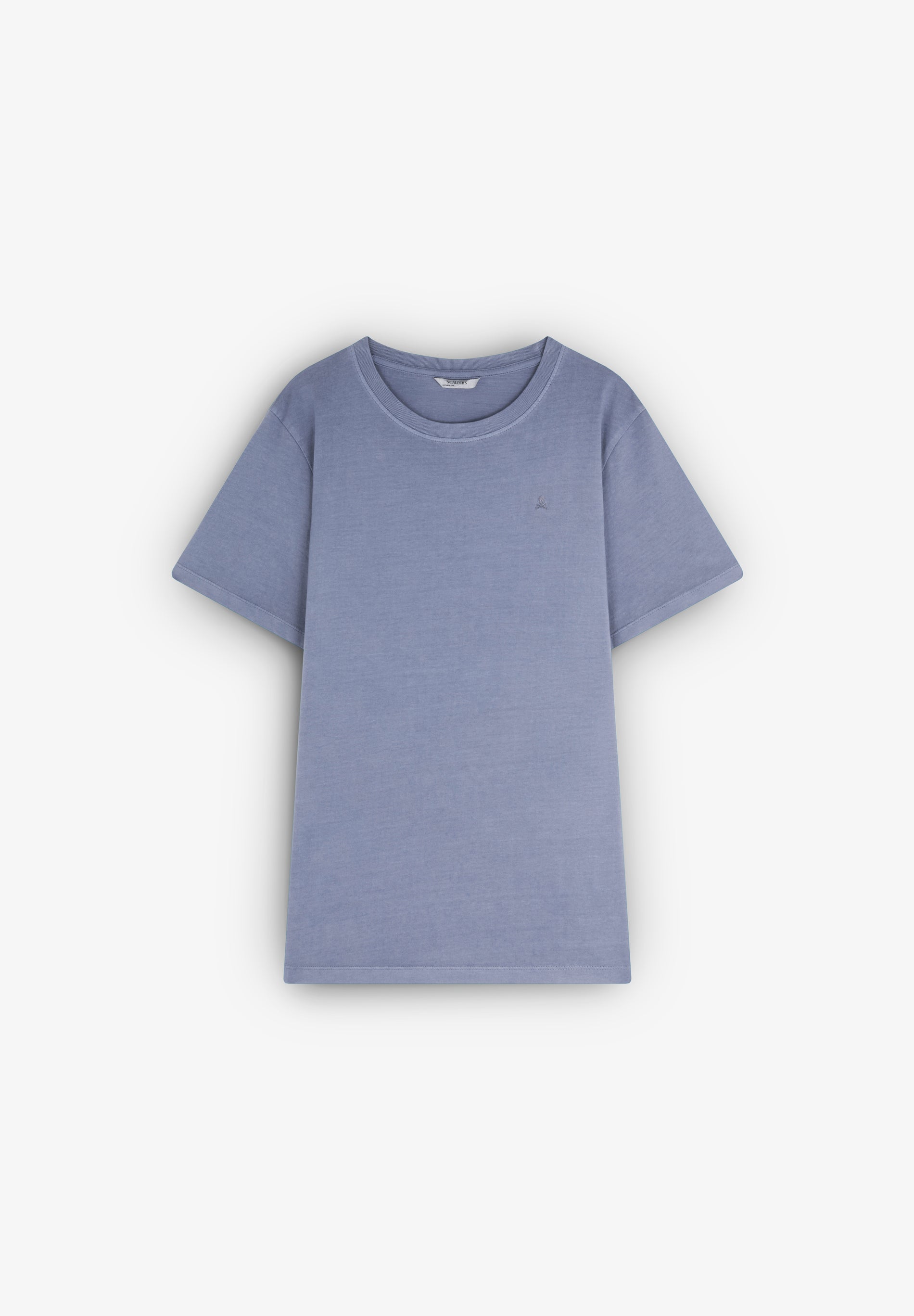 T-SHIRT COM SKULL BORDADA NO TOM