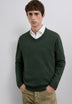 SWEATER DE DECOTE EM V COM CAXEMIRA