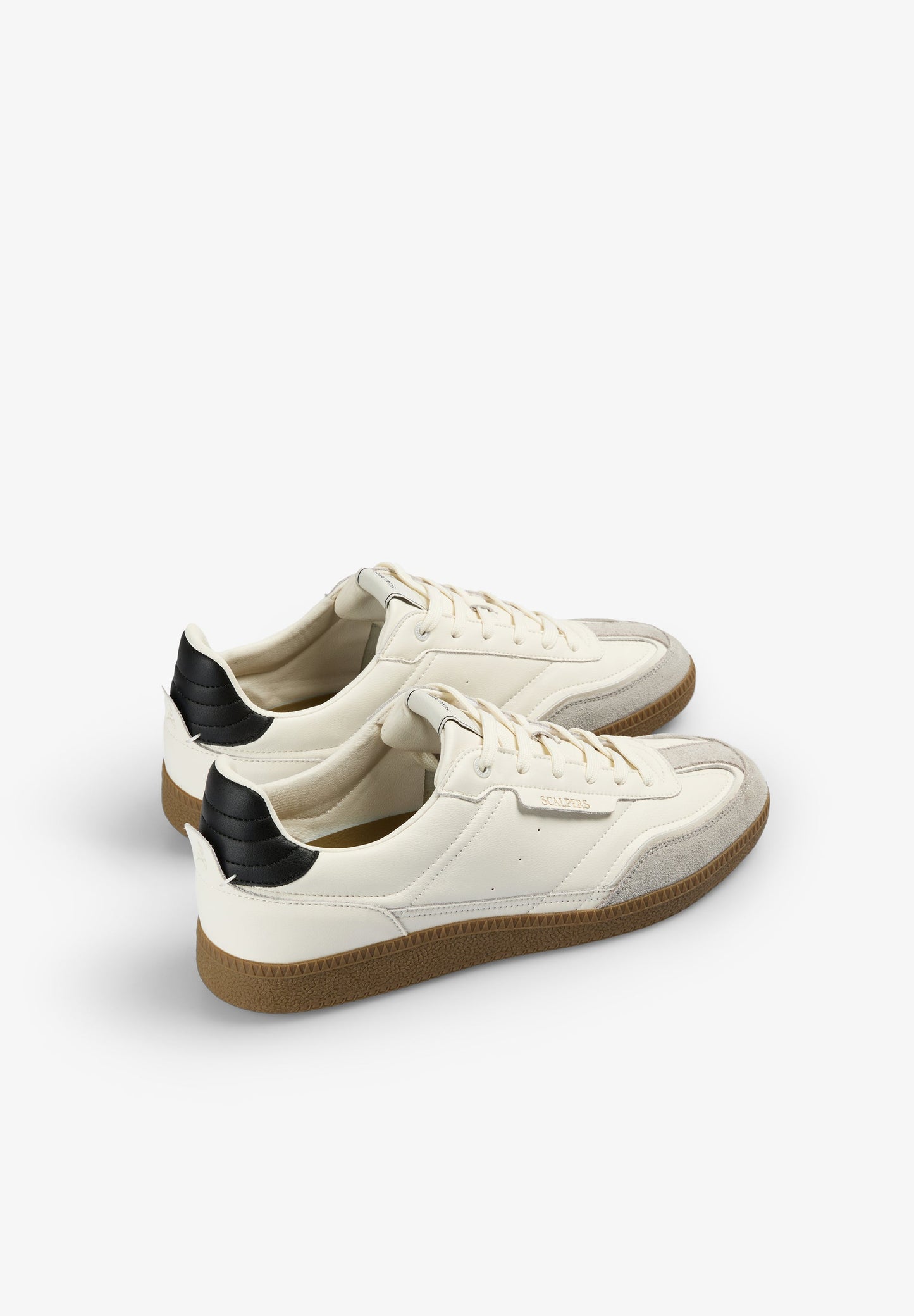 SAPATILHAS DE PELE COM SOLA EM CONTRASTE