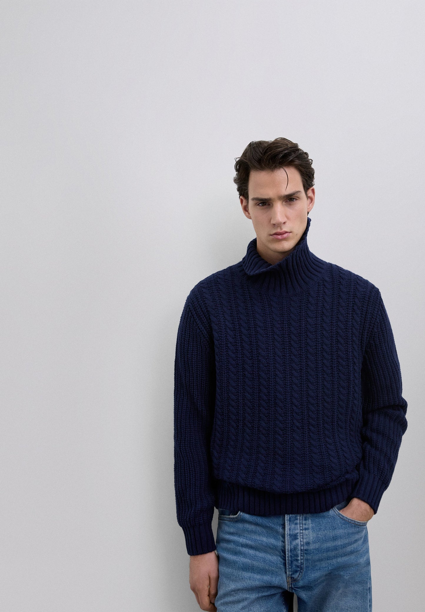 SWEATER GOLA ALTA ENTRANÇADO