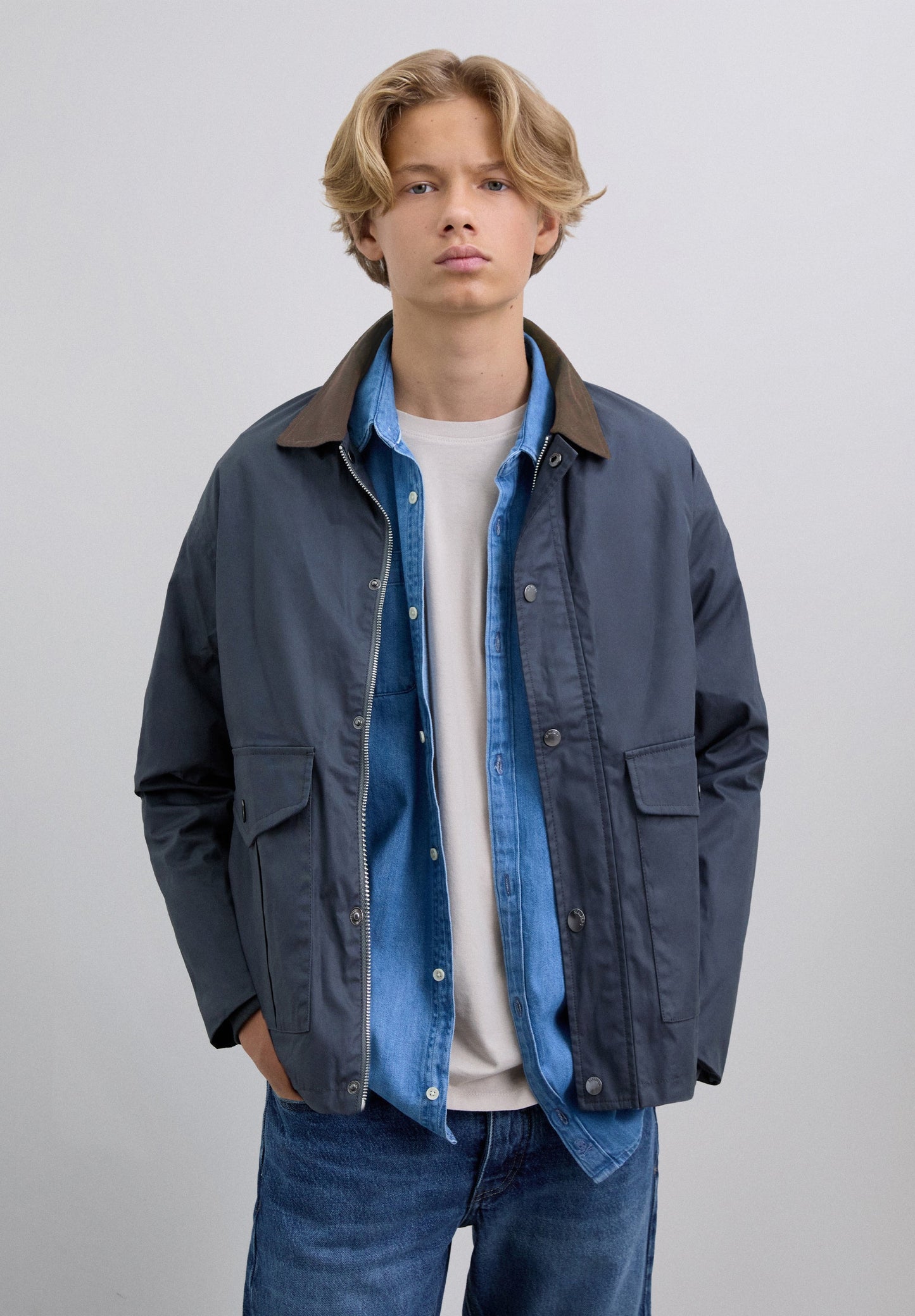 CARDIGAN COM GOLA CAMISEIRO