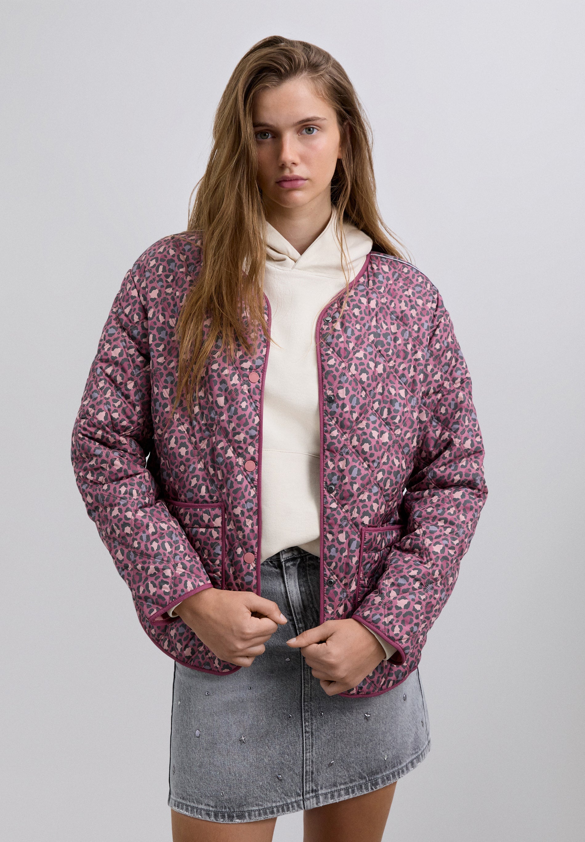 CARDIGAN ACOLCHOADO COM ESTAMPADO ANIMAL