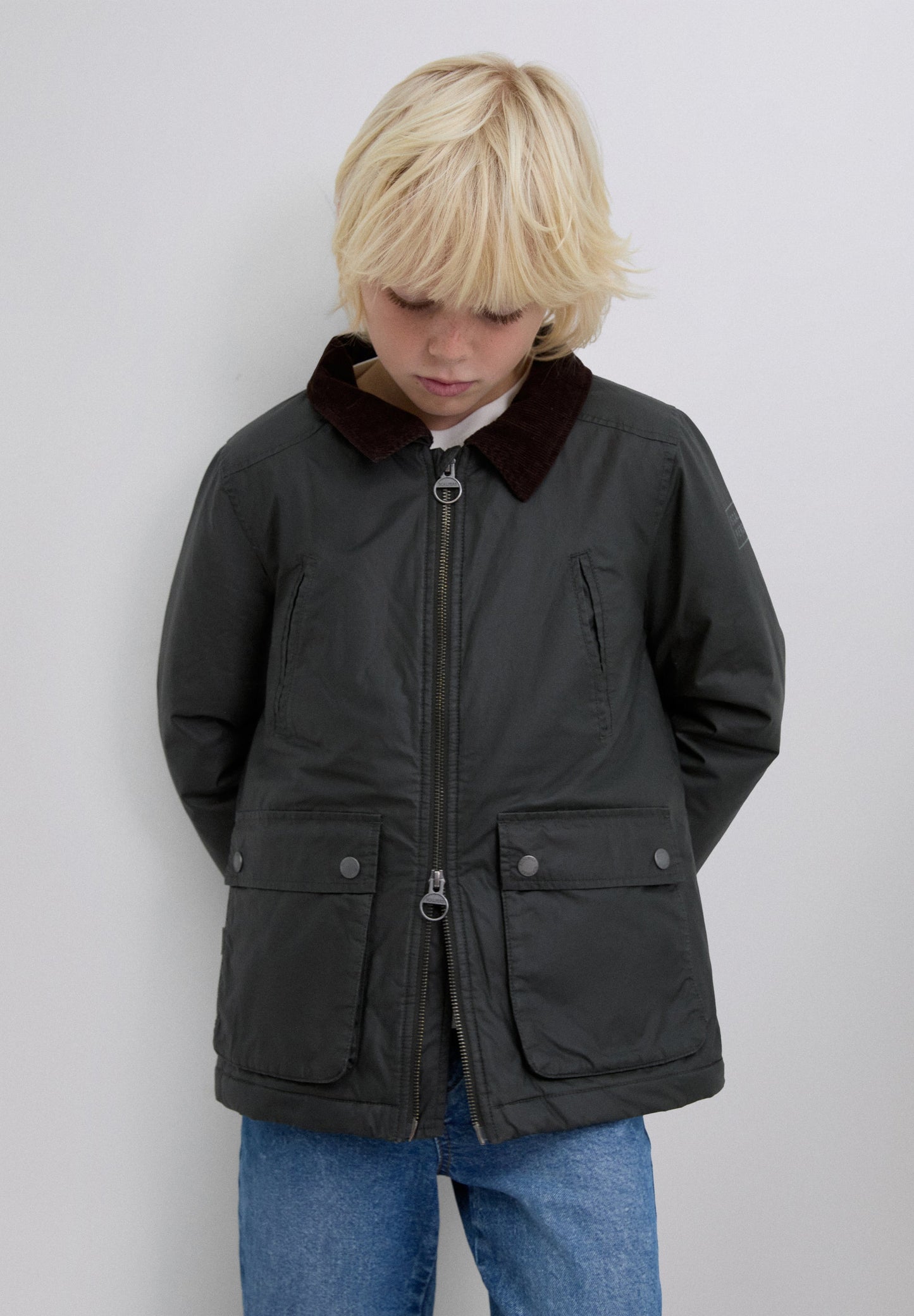 PARKA ENCERADA COM INTERIOR DE BOMBAZINA