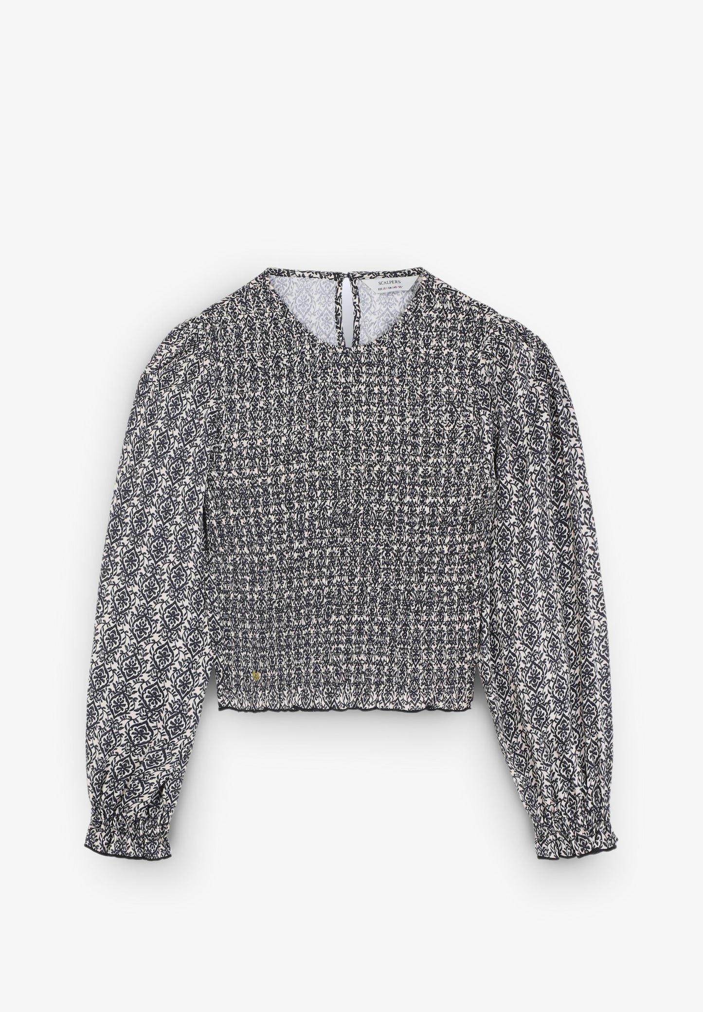 BLUSA COM PADRÃO E FOLHO