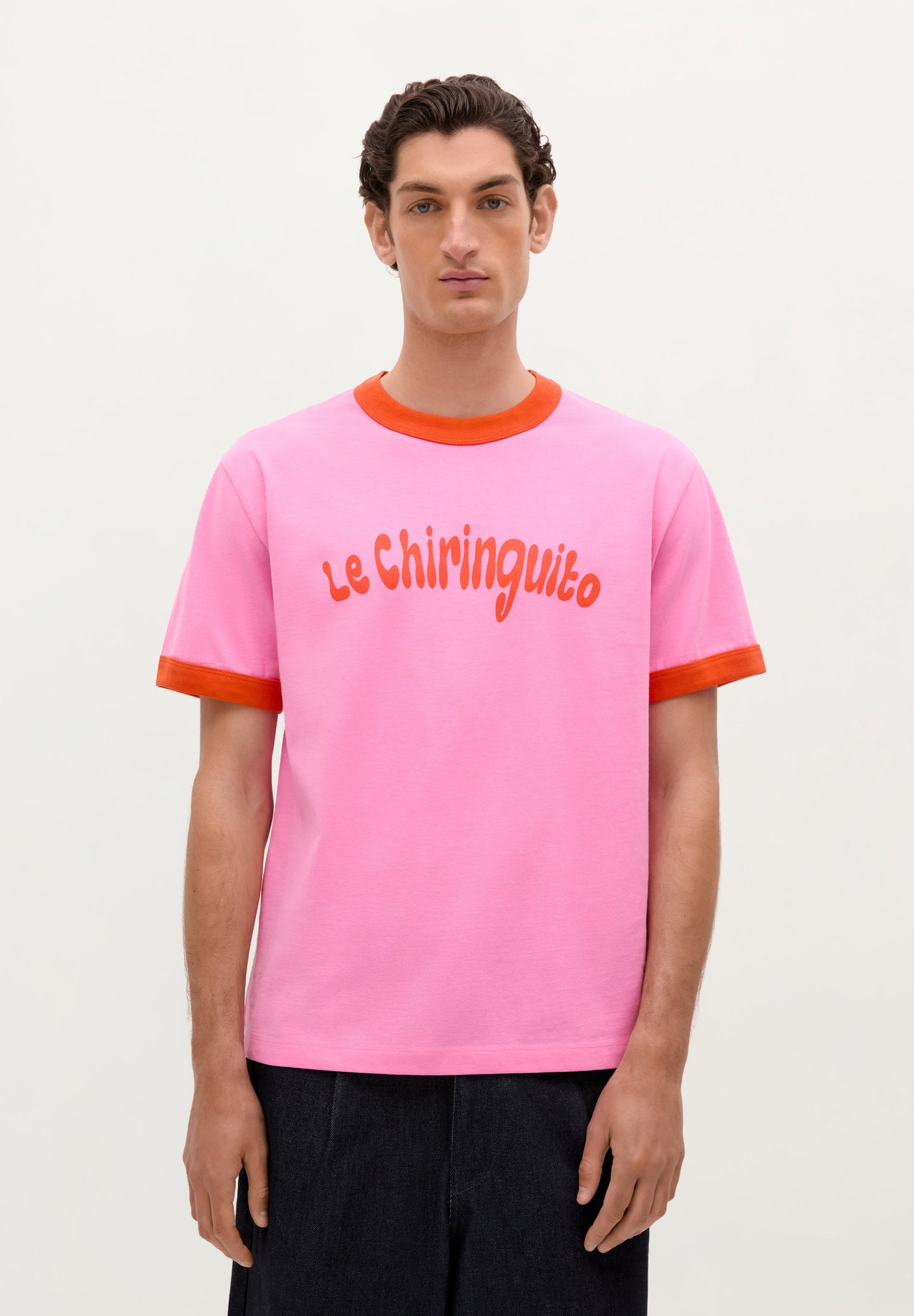 T-SHIRT COM PADRÃO FRONTAL CONTRASTANTE | LE CHIRINGUITO