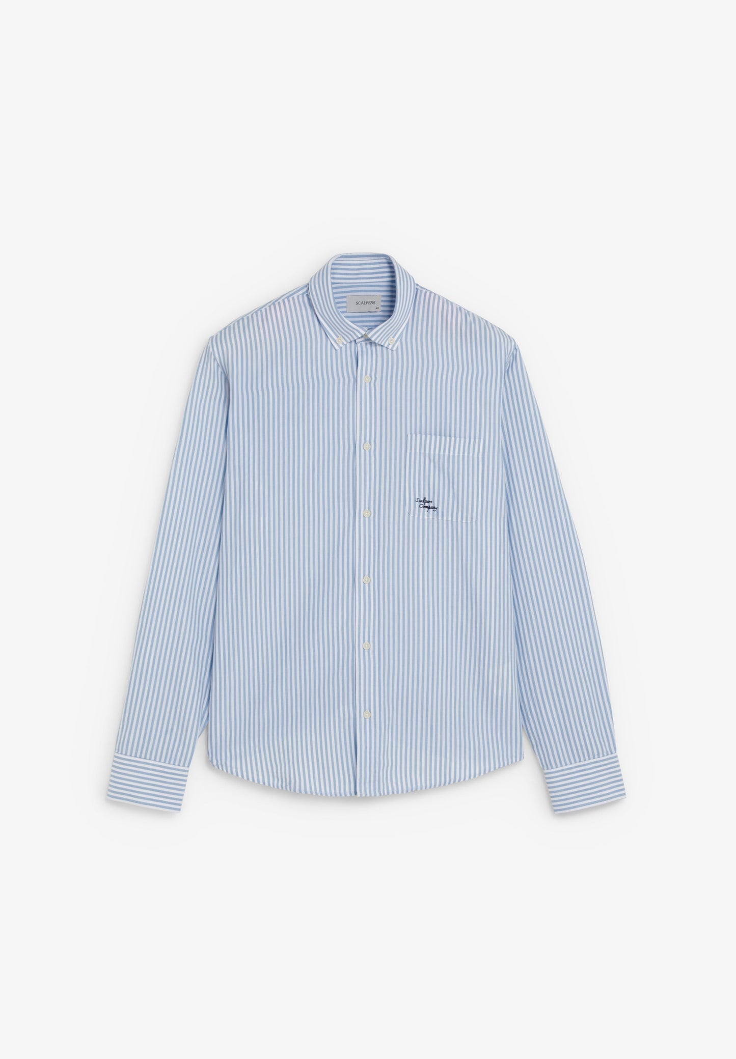 CAMISA ÀS RISCAS C/ LOGÓTIPO BORDADO