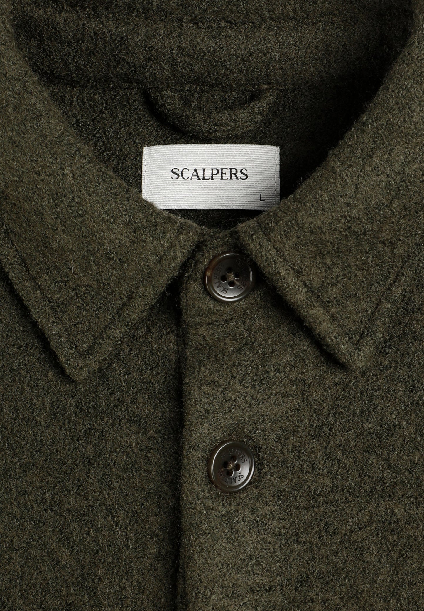 CAMISA COMPRIDA EM LÃ COM BOLSOS