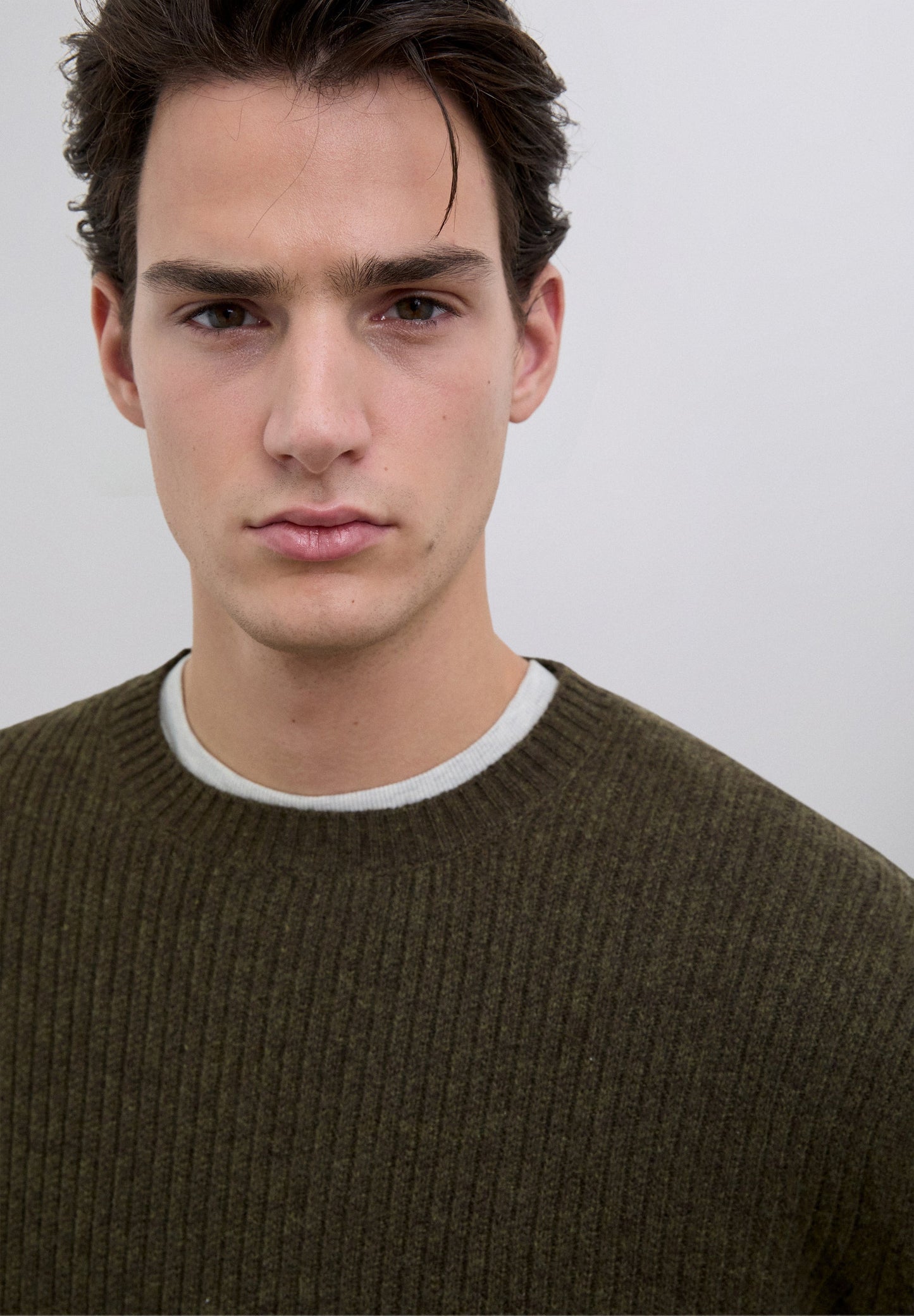 SWEATER CANELADA LÃ MERINO