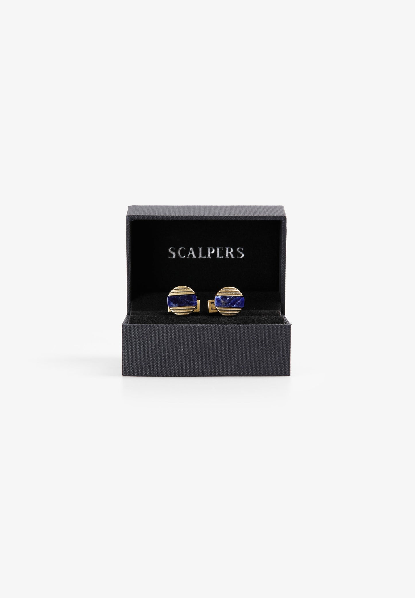 SCGOLD STRIPE CIRCLE CUFFLINK