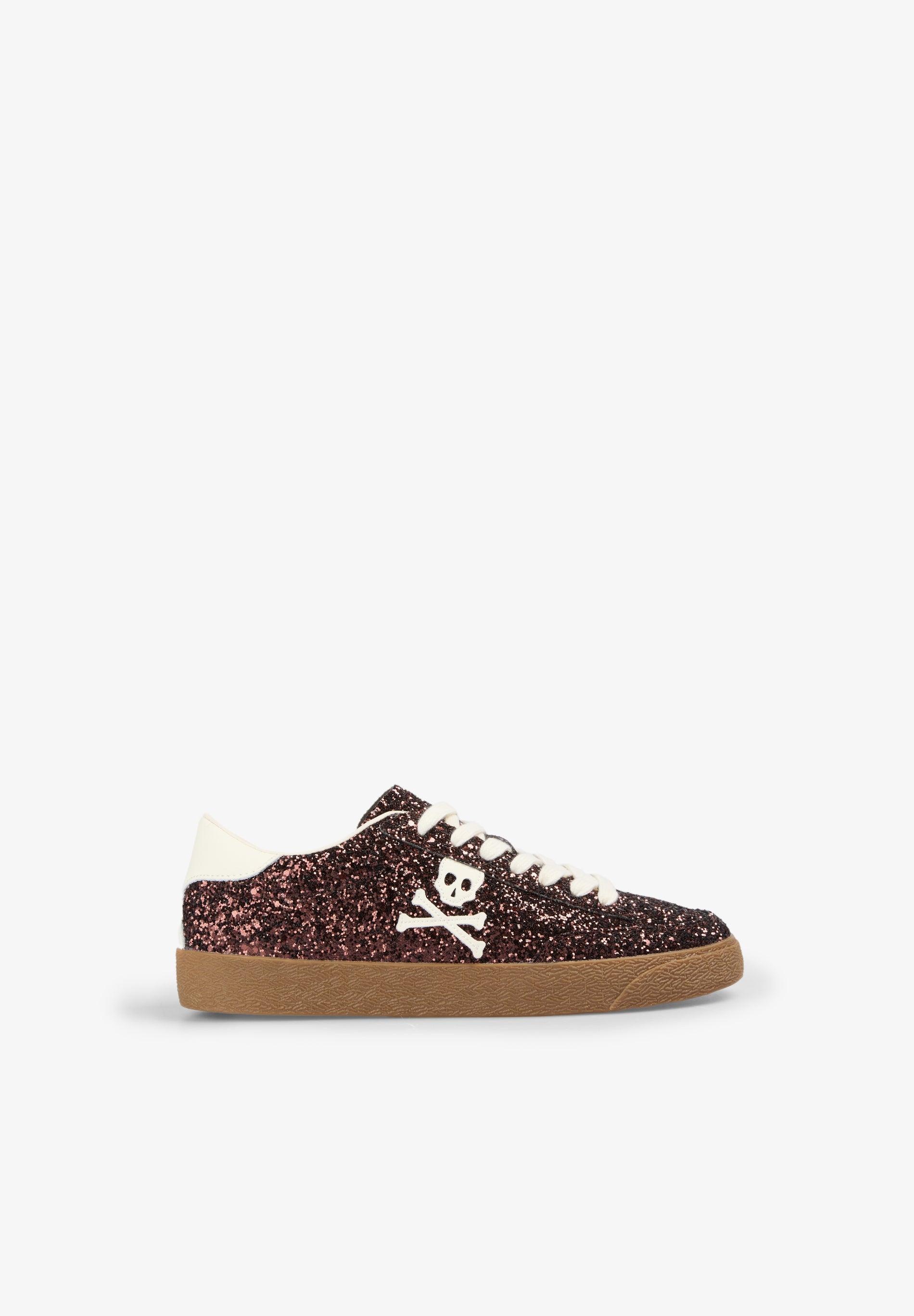 SAPATILHAS EM GLITTER COM SKULL