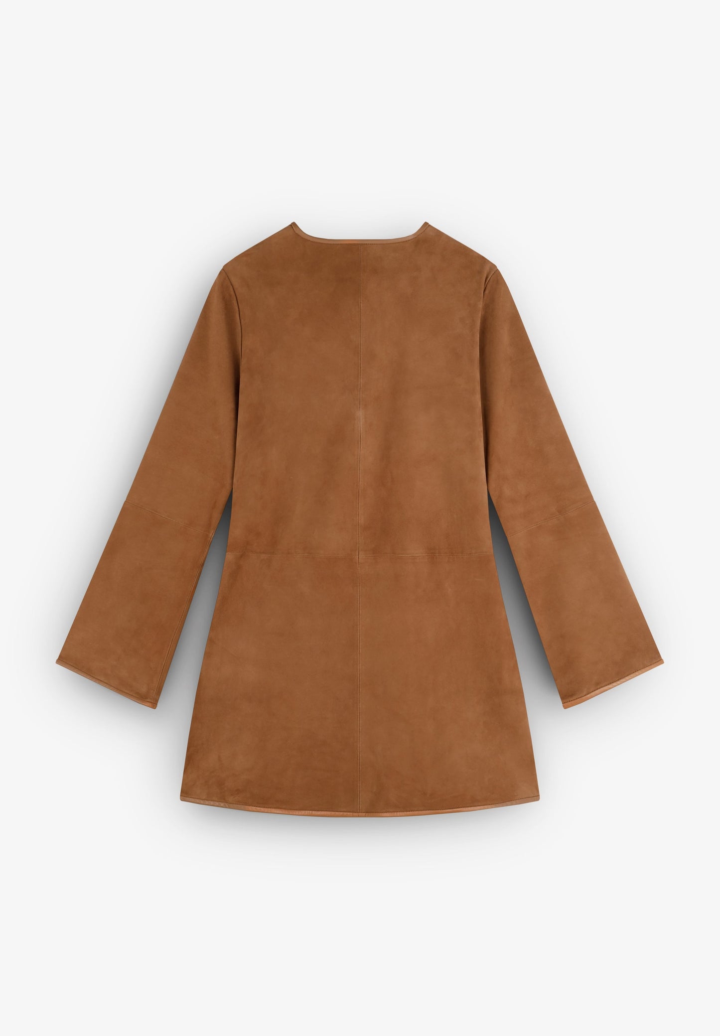 MINI VESTIDO EM PELE DE CAMURÇA