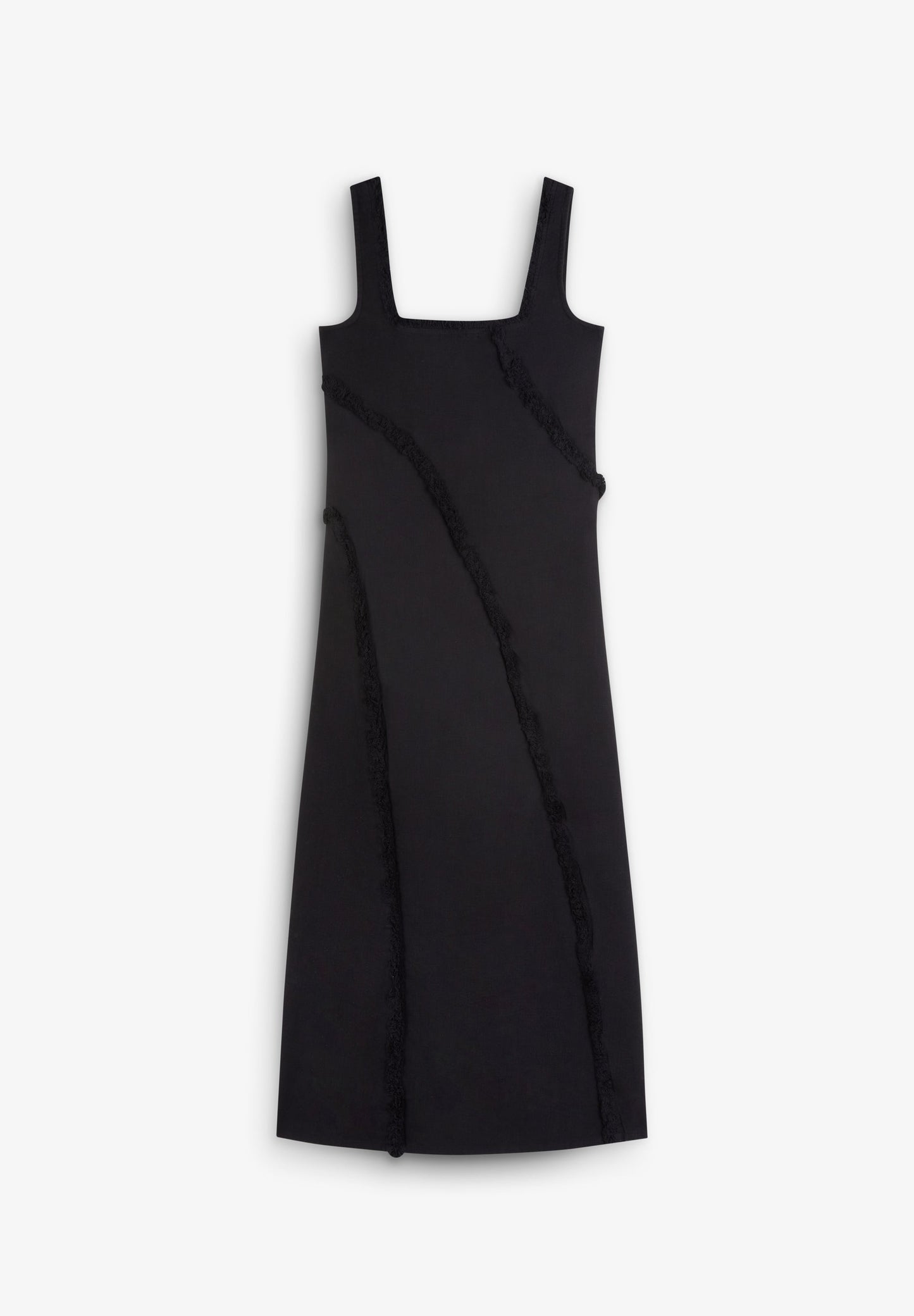 VESTIDO COM FRANJAS E PESPONTO