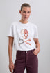 T-SHIRT COM LOGÓTIPO DE SKULL COM PADRÃO