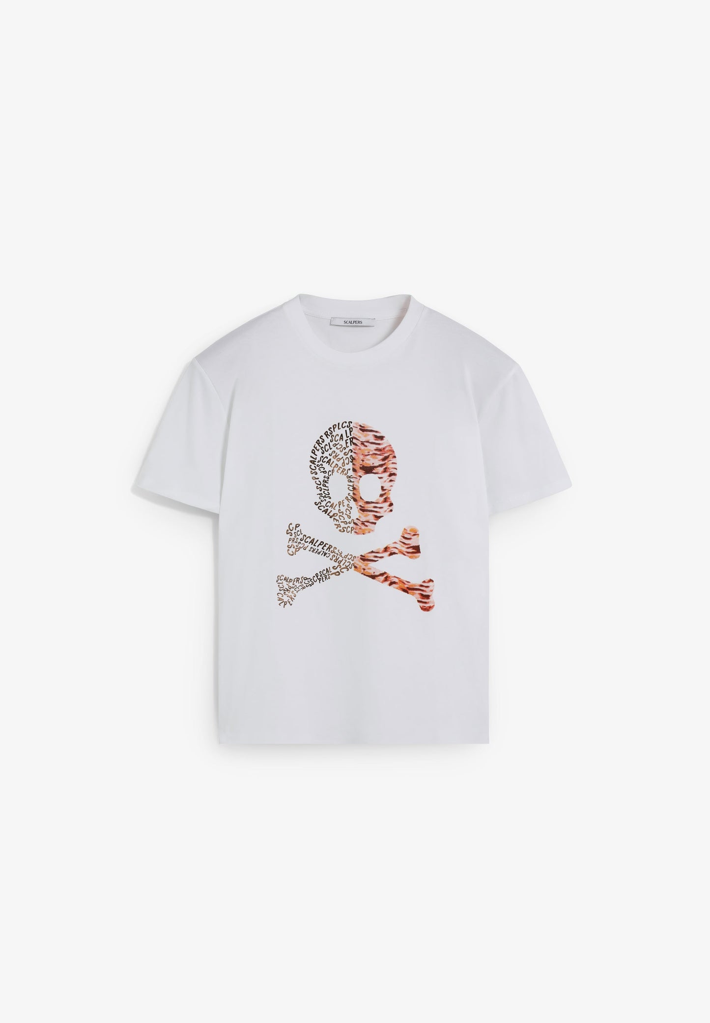 T-SHIRT COM LOGÓTIPO DE SKULL COM PADRÃO