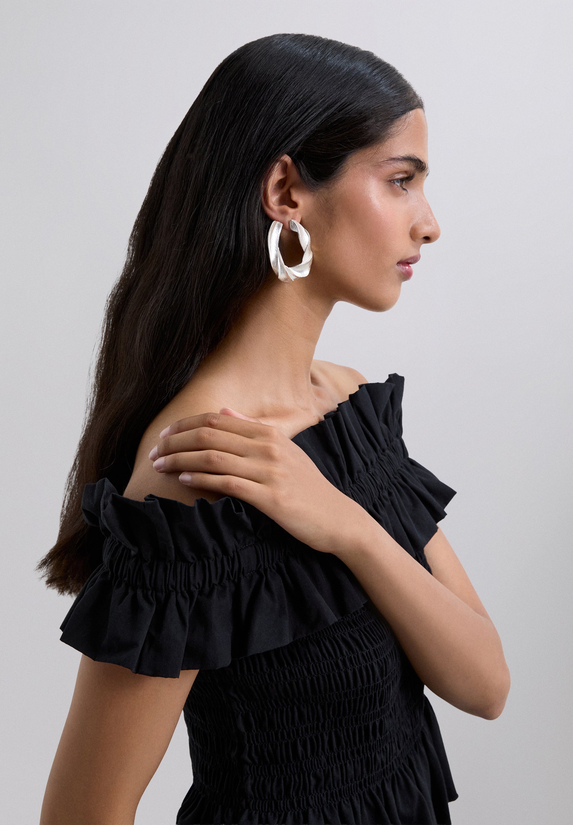 TOP COM FRANZIDO E FOLHOS