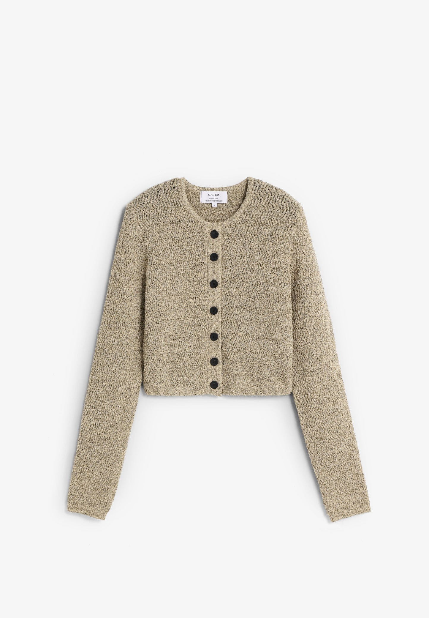 CARDIGAN DE MALHA COM CONTRASTE