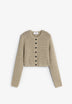 CARDIGAN DE MALHA COM CONTRASTE
