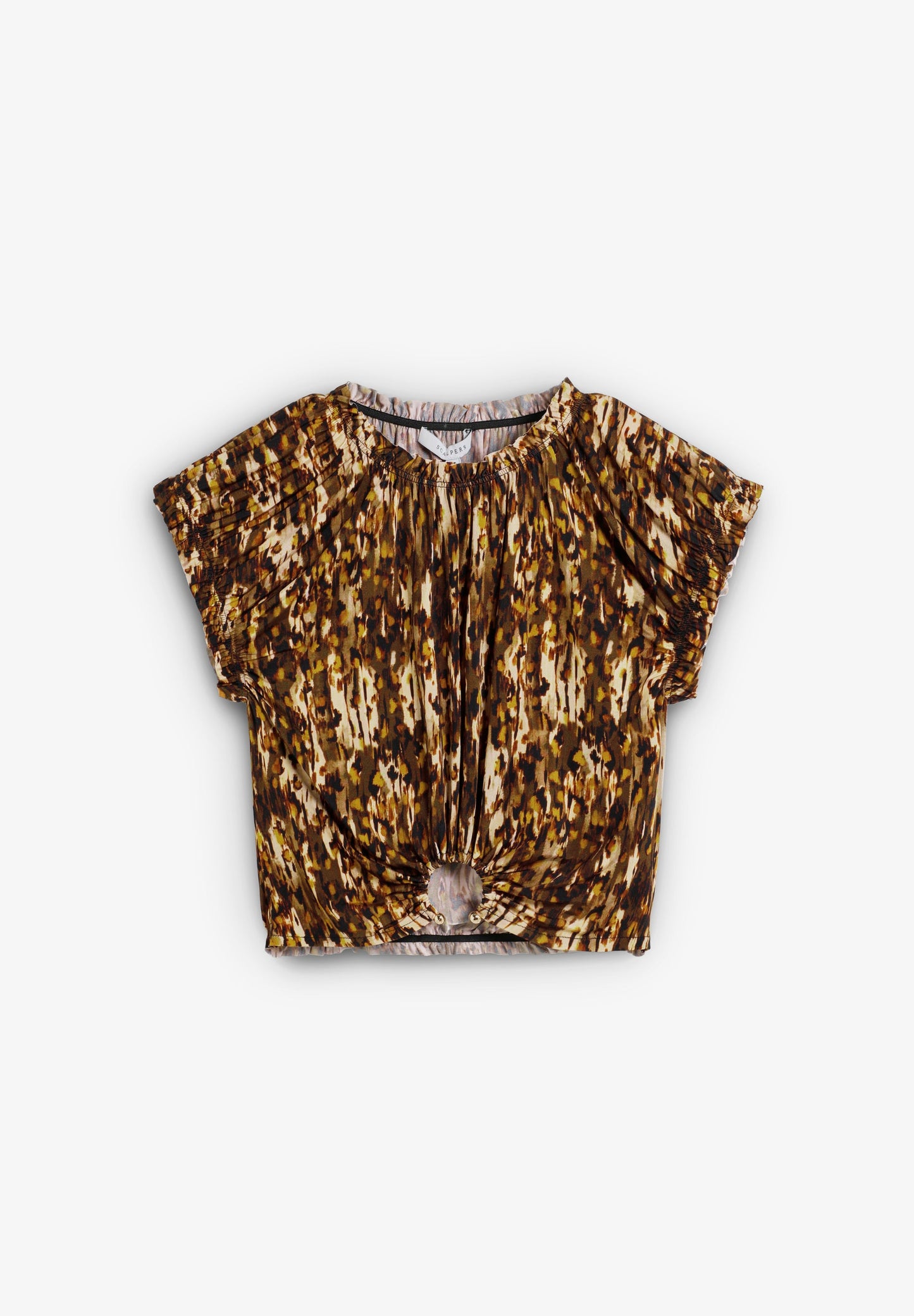 TOP COM FIVELA E ESTAMPADO