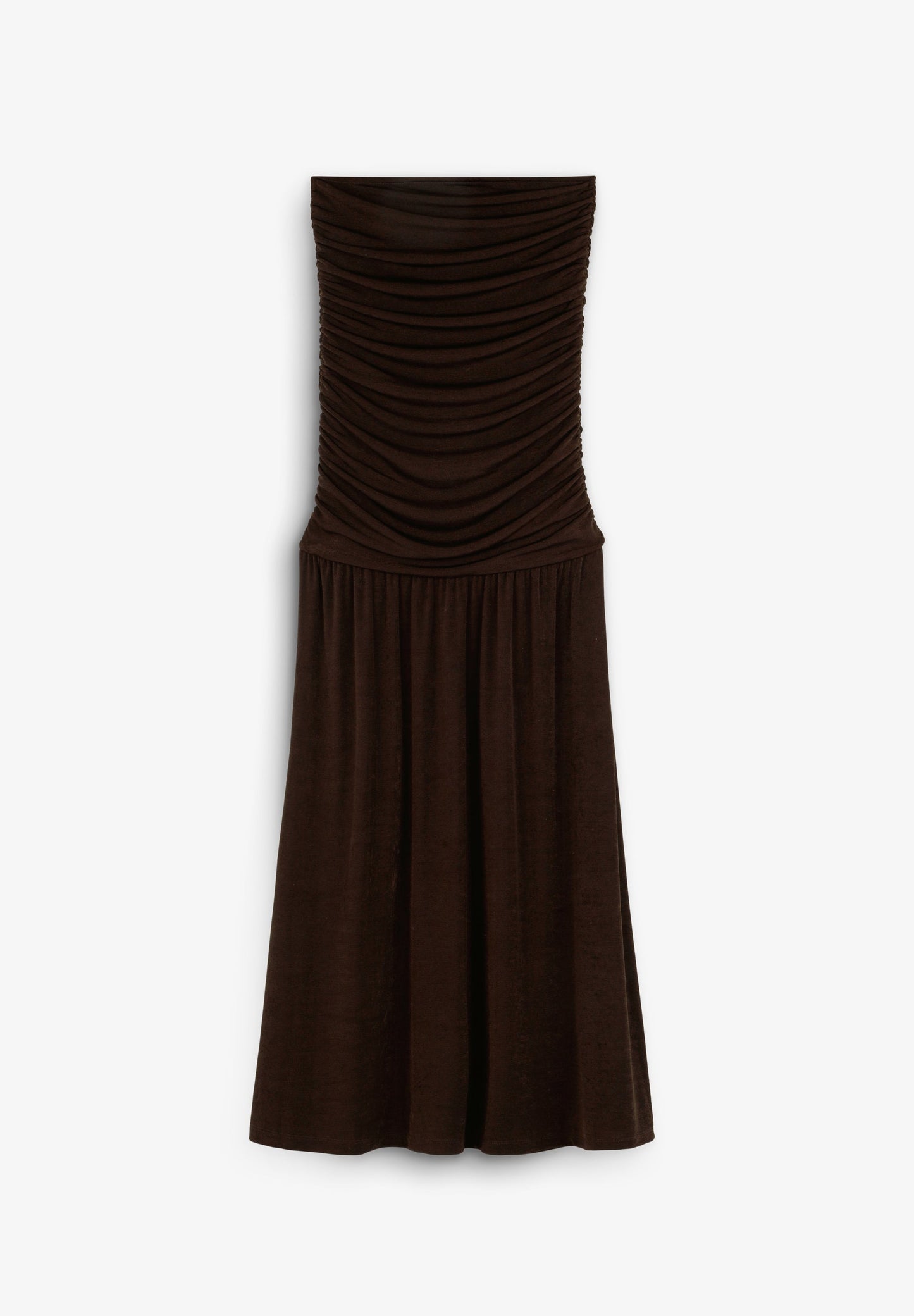 VESTIDO DE MALHA COM FRANZIDOS