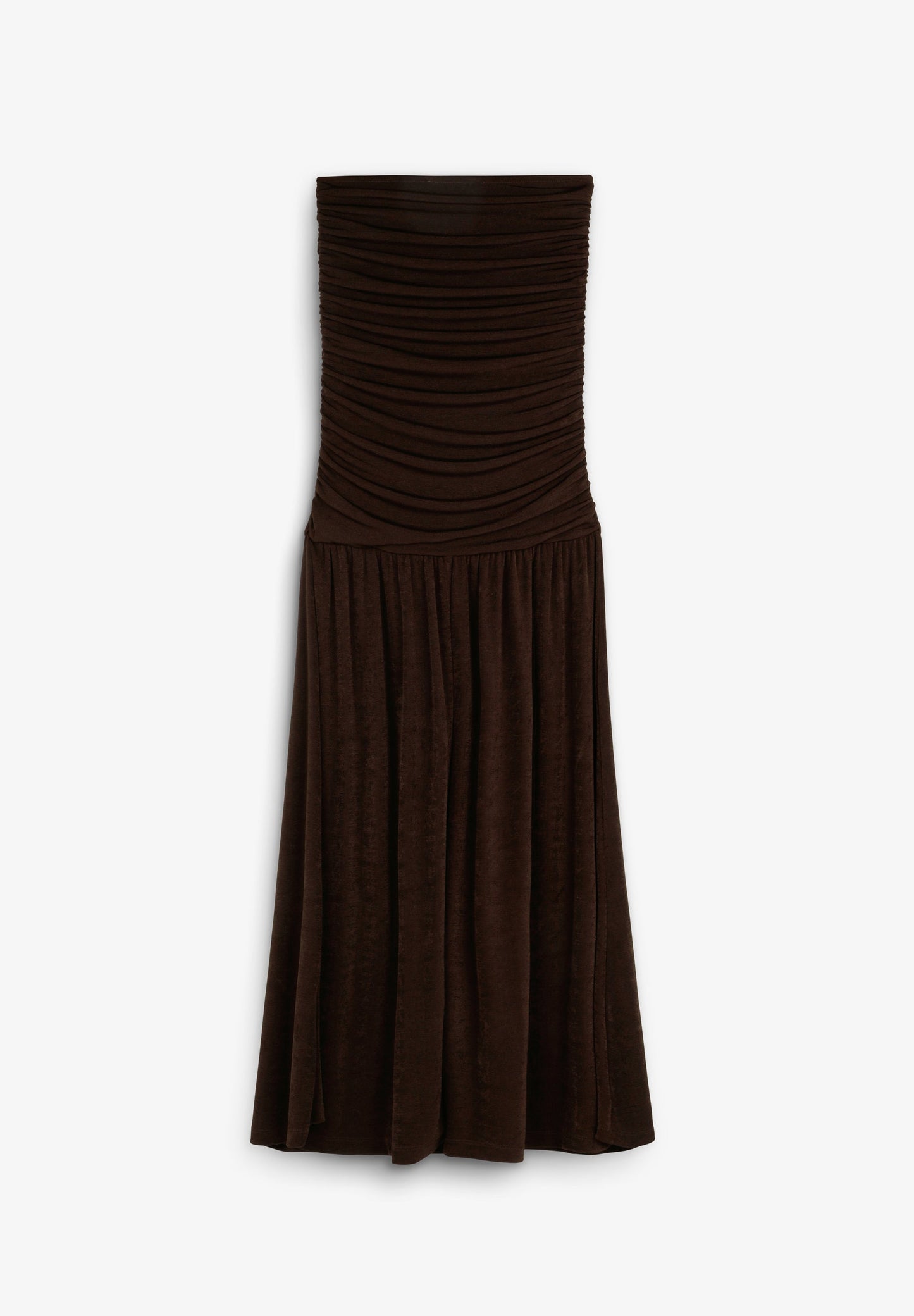VESTIDO DE MALHA COM FRANZIDOS