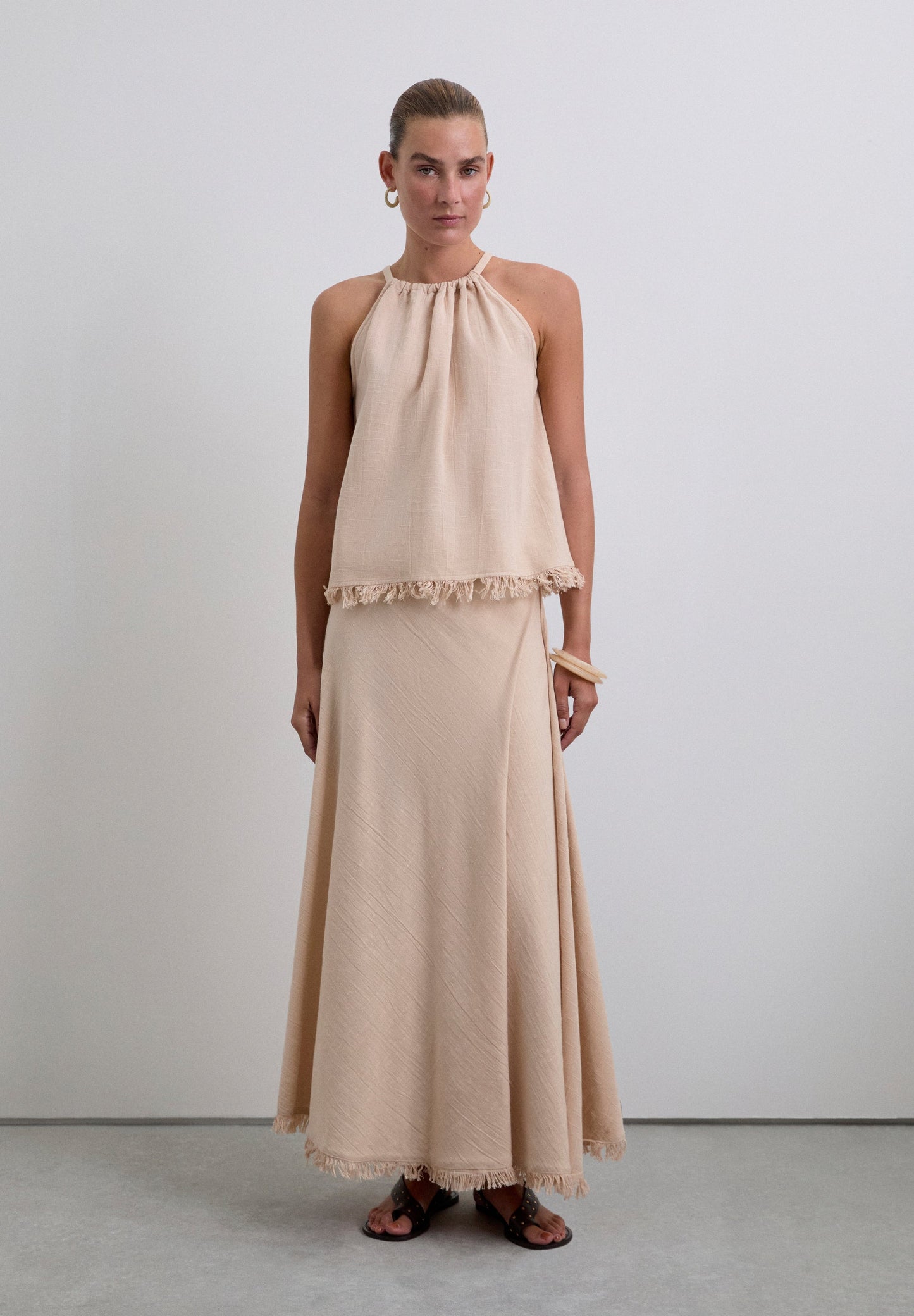 TOP COM PORMENOR DE FRANJAS