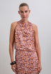 TOP COM GOLA HALTER E ESTAMPADO