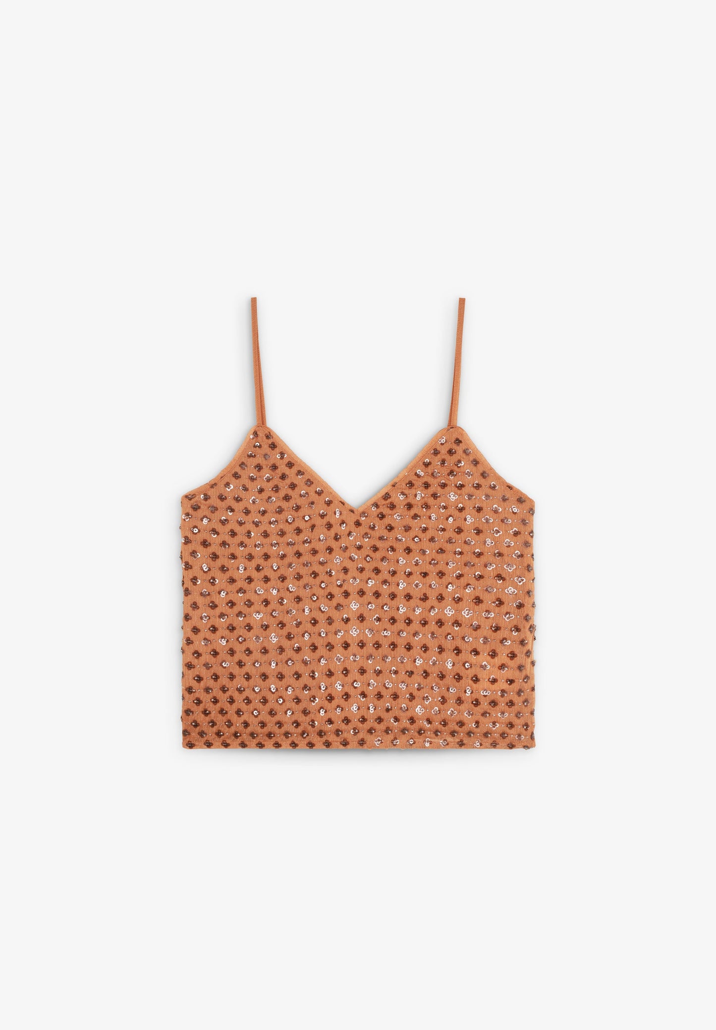 TOP DE ALÇAS COM LANTEJOULAS