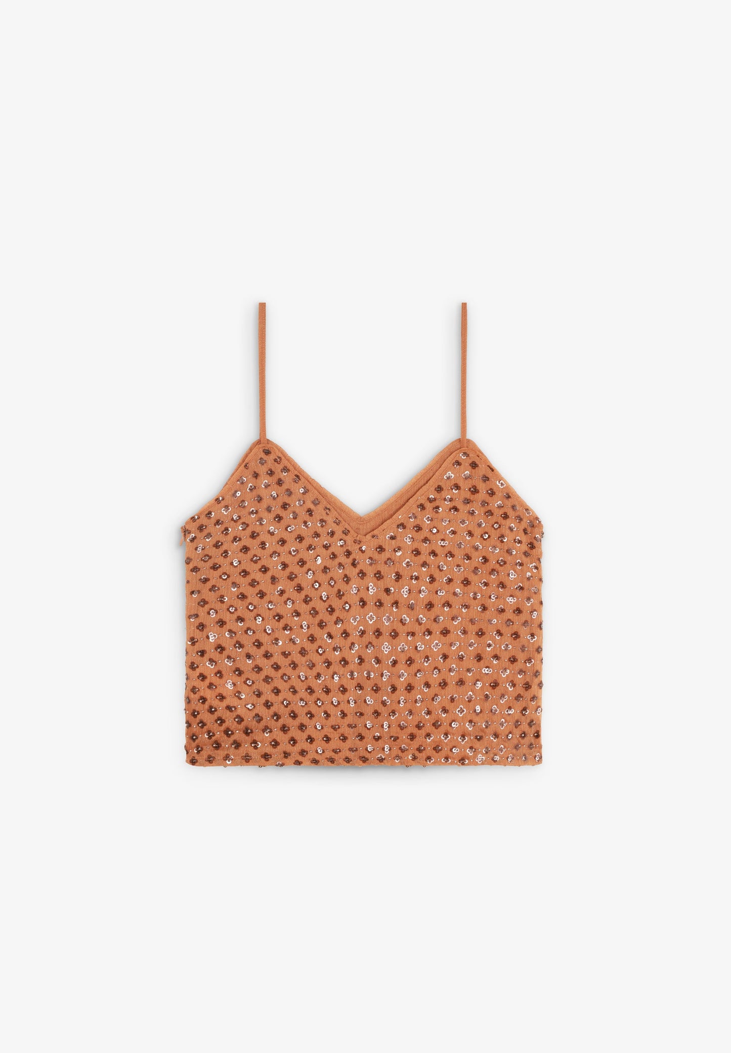 TOP DE ALÇAS COM LANTEJOULAS