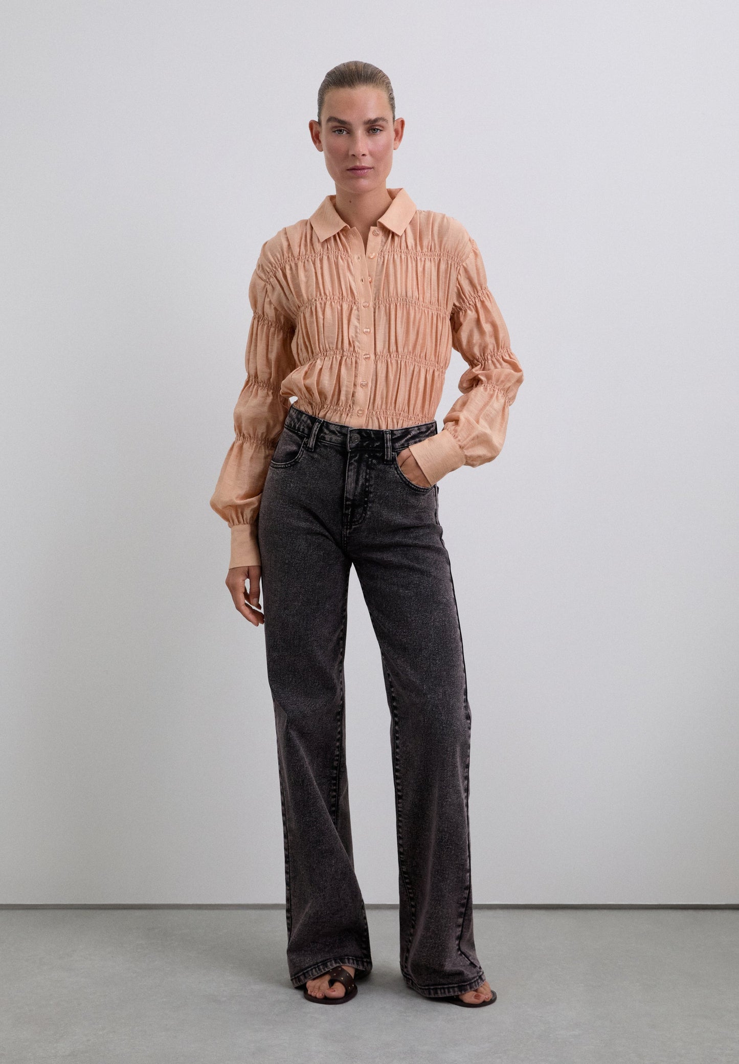 CALÇAS DENIM MID WAIST