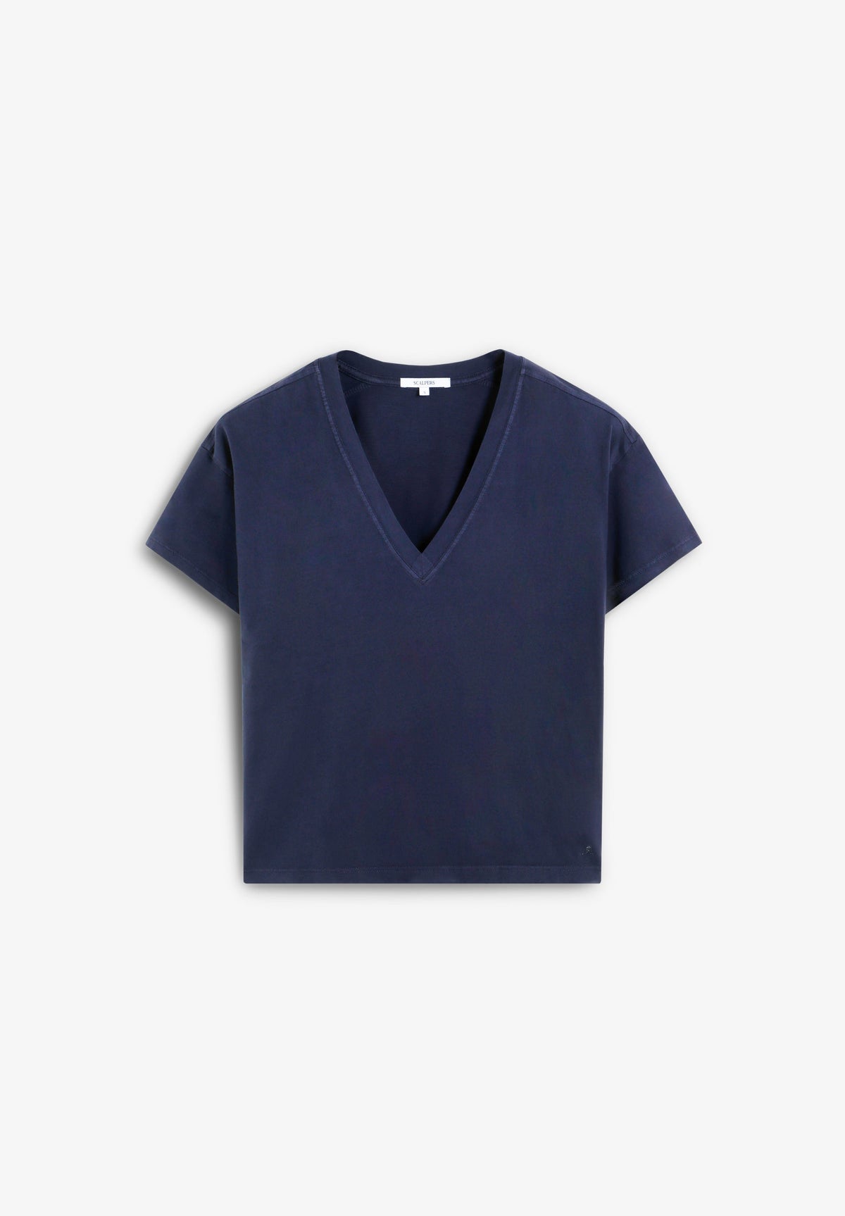 T-SHIRT BÁSICA DECOTE EM V