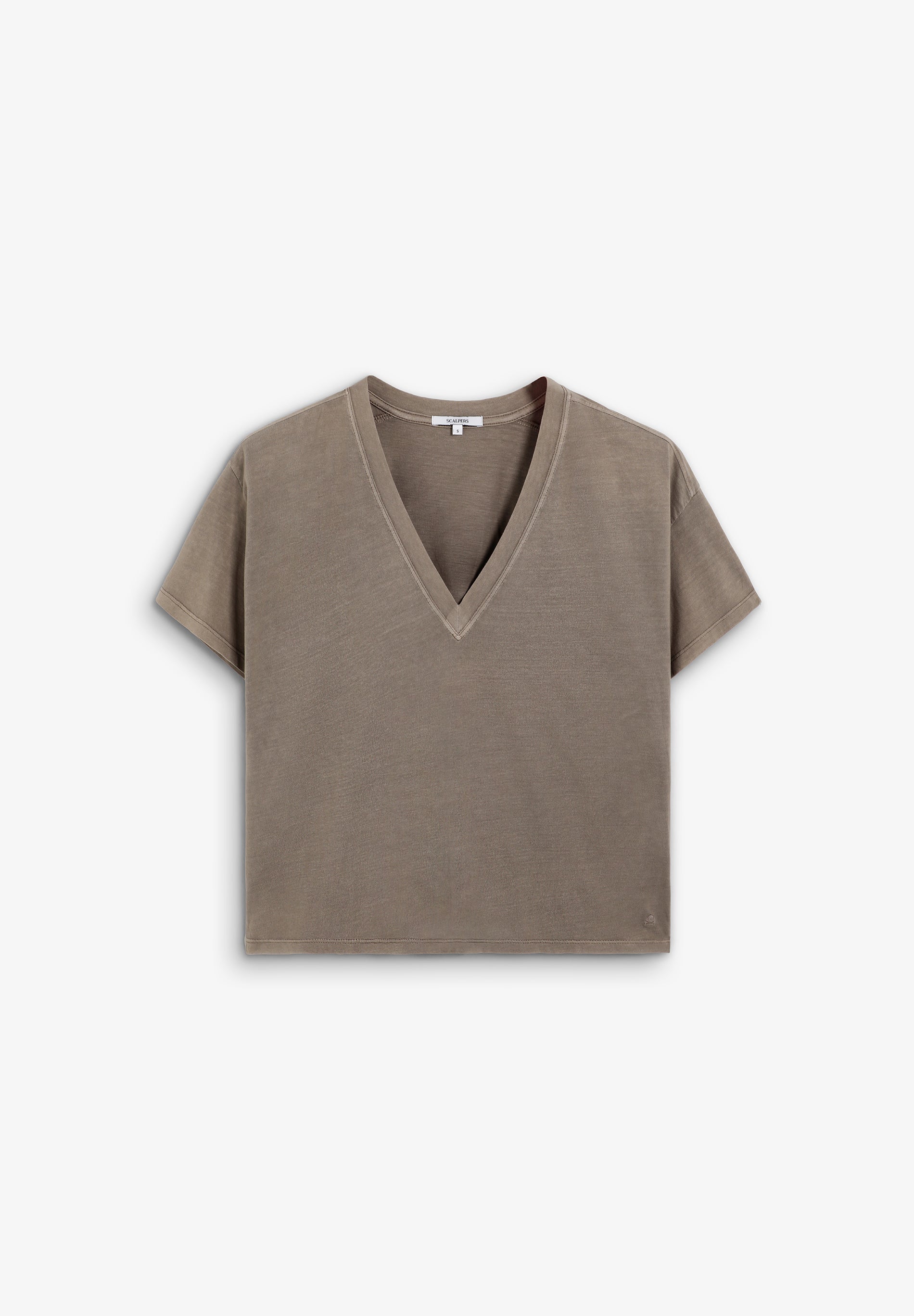 SCPLAINSKULLV TEE