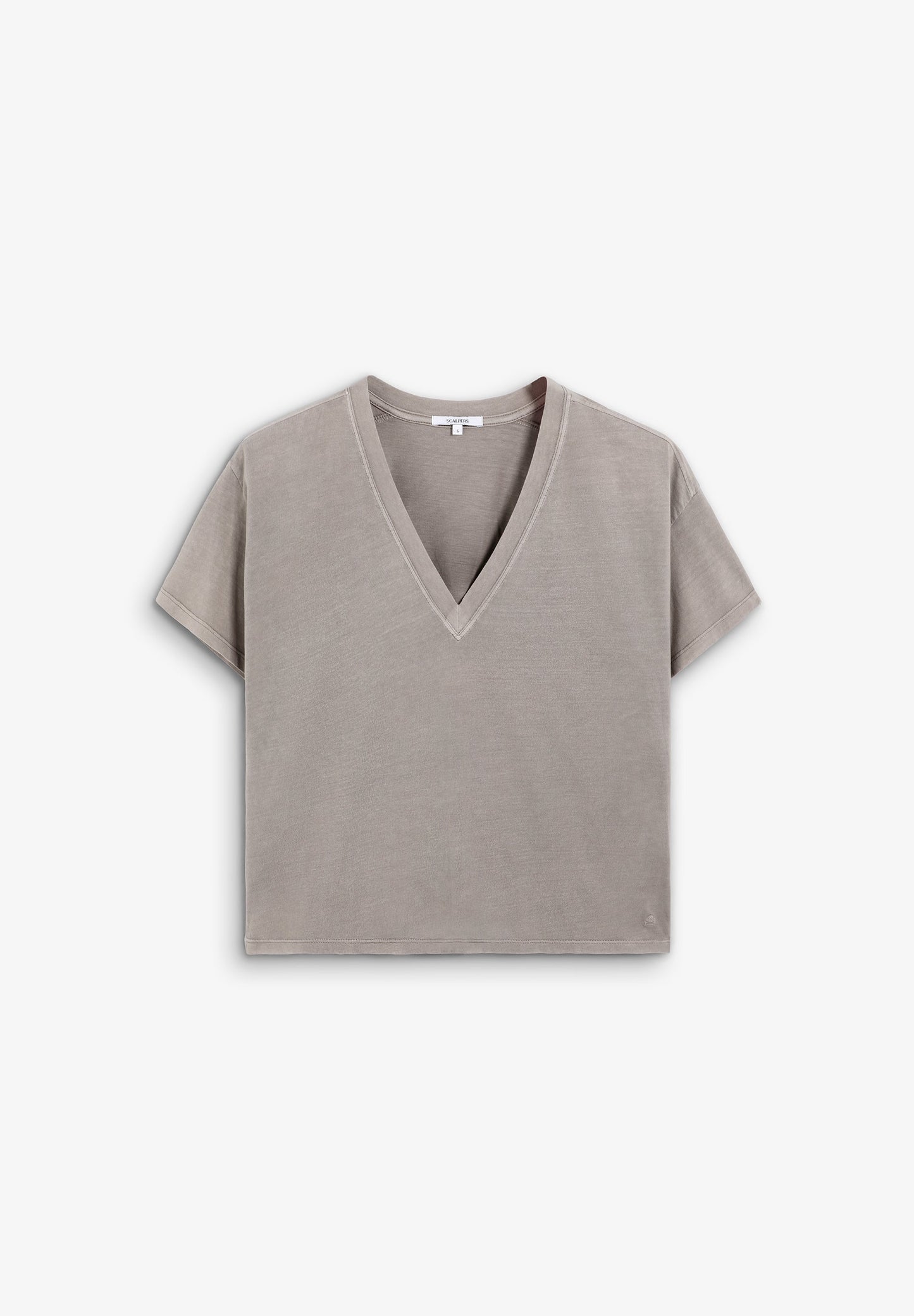 T-SHIRT BÁSICA DECOTE EM V