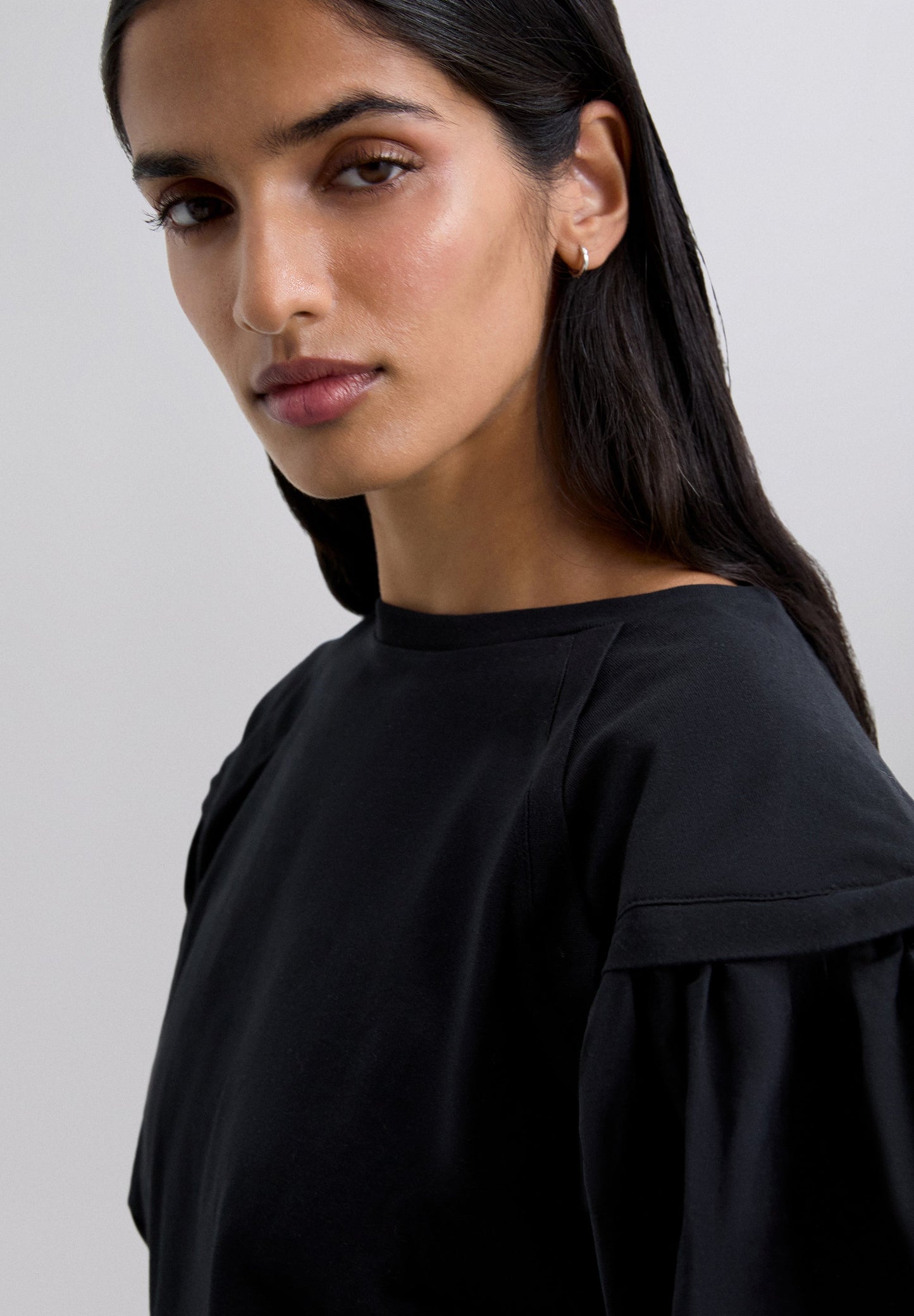 T-SHIRT COM MANGA ABALONADA