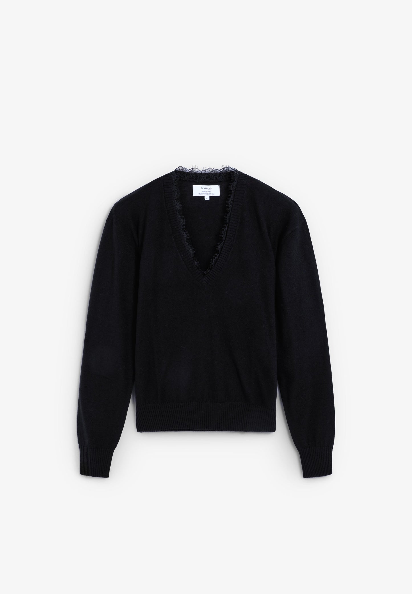 SWEATER COM DECOTE EM V COM RENDA