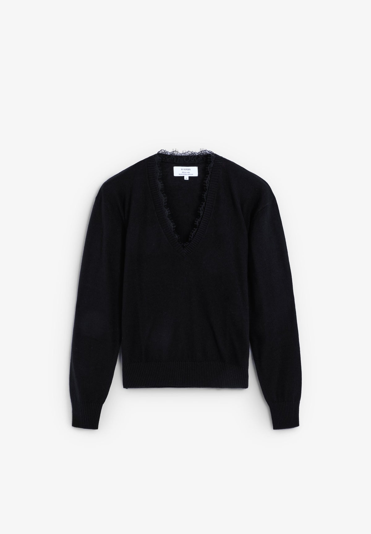 SWEATER COM DECOTE EM V COM RENDA