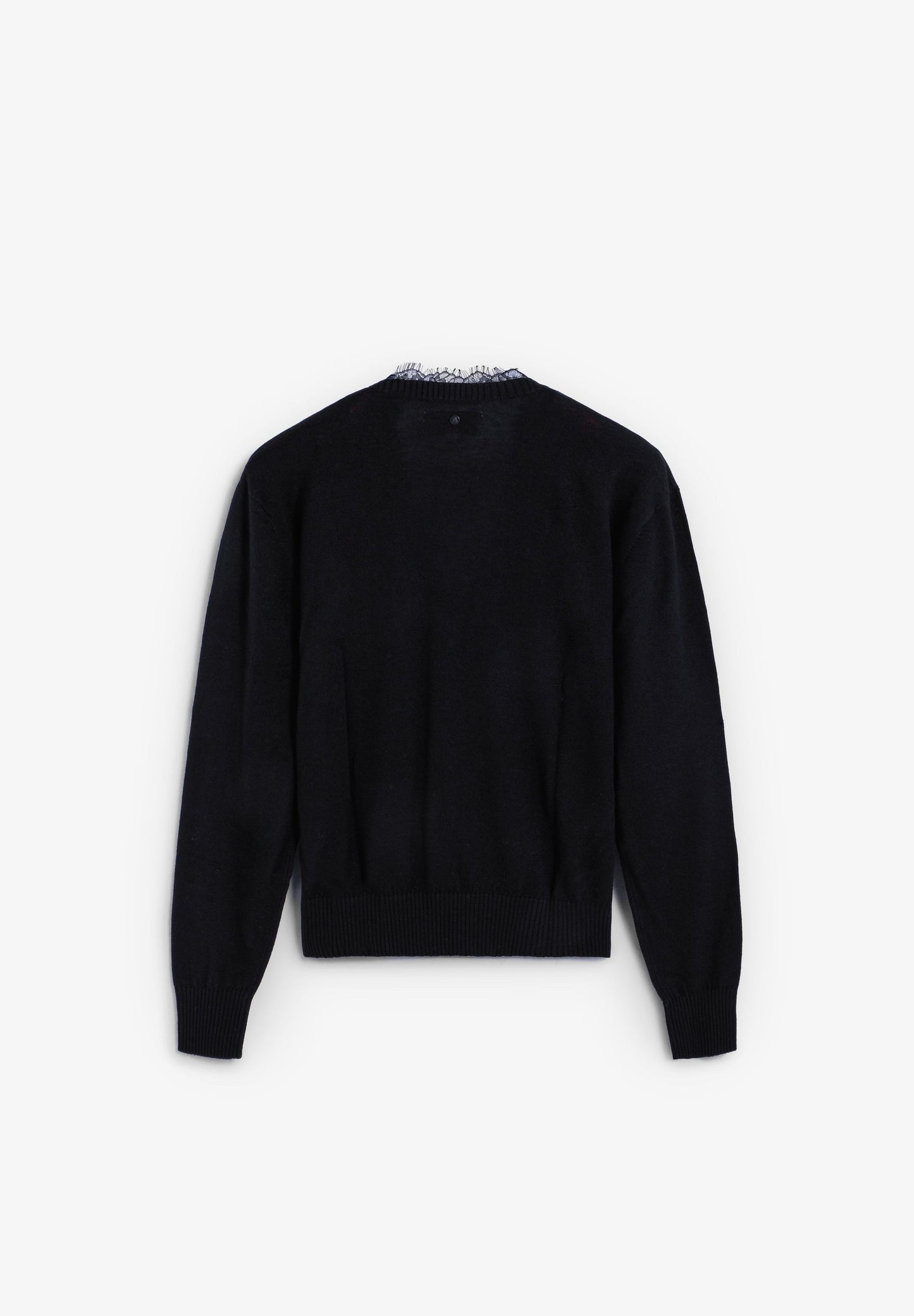 SWEATER COM DECOTE EM V COM RENDA