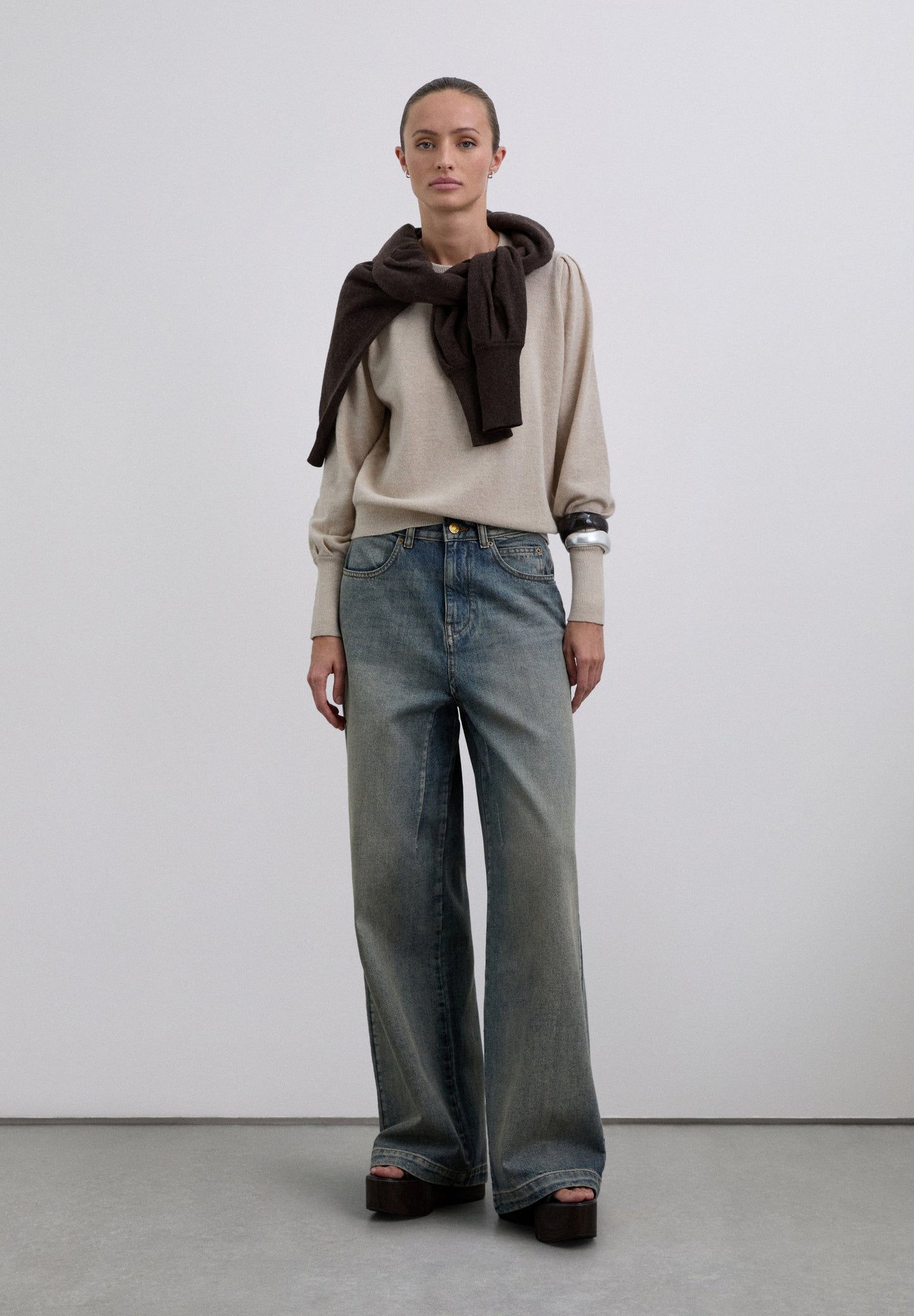 SWEATER COM MANGA ABALONADA