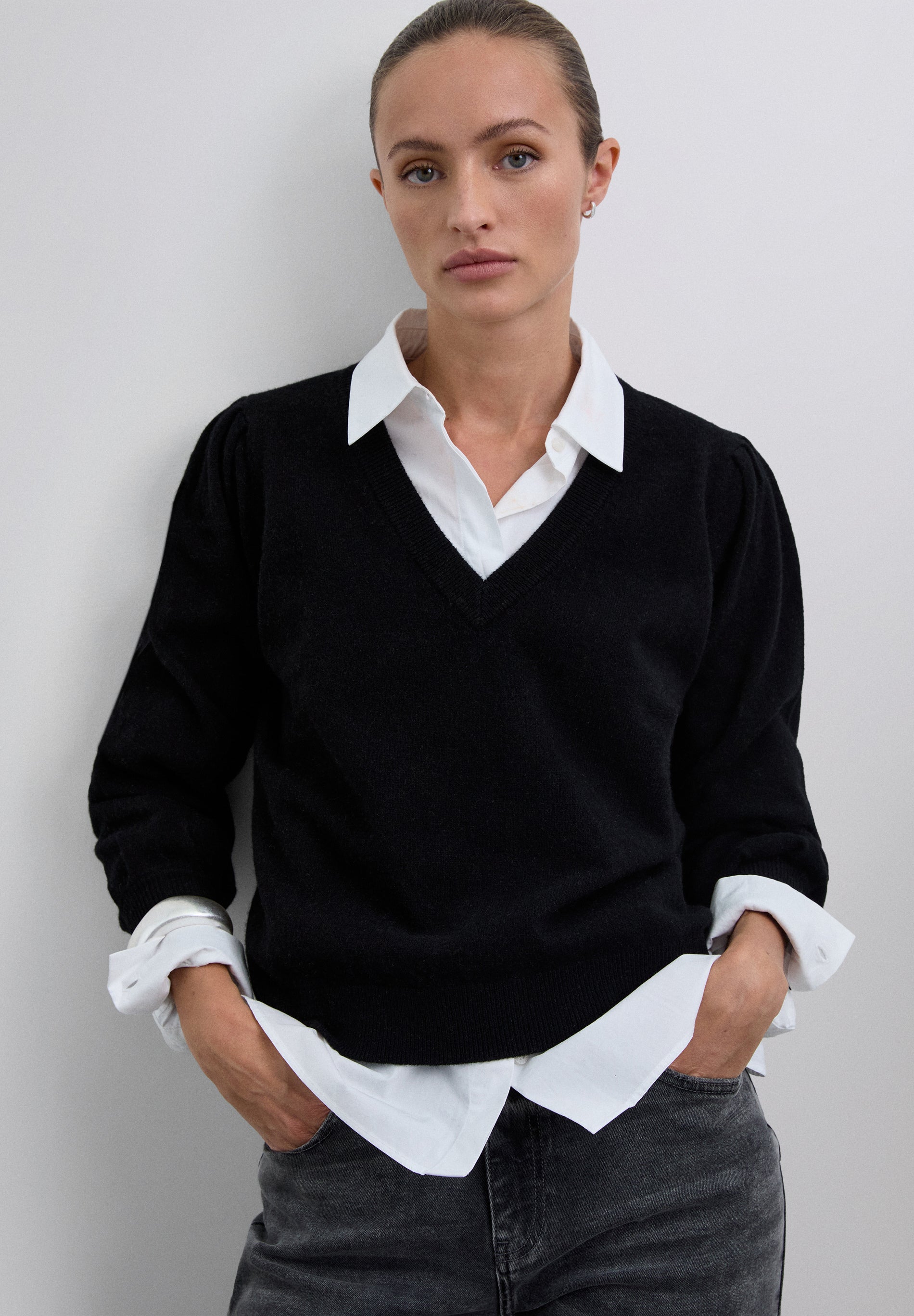 SWEATER COM MANGA ABALONADA