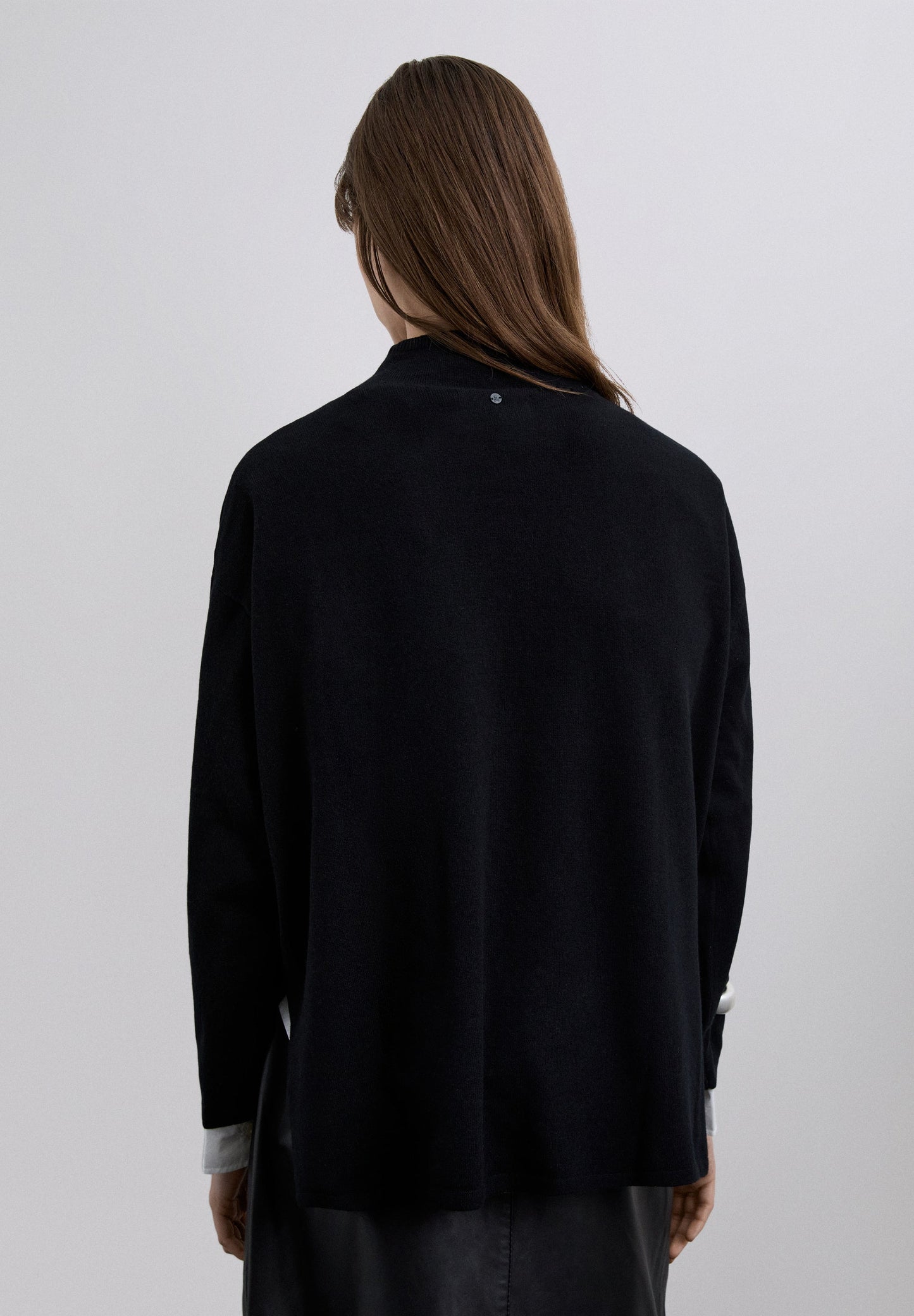 SWEATER DE GOLA ALTA EM MISTURA DE LÃ