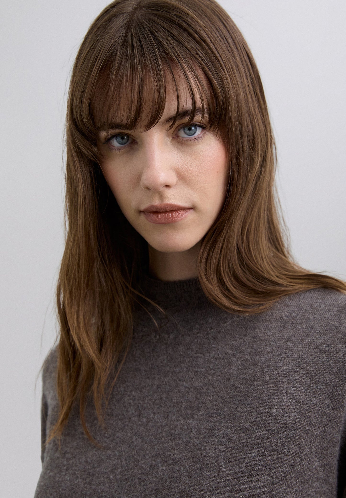 SWEATER DE GOLA ALTA EM MISTURA DE LÃ