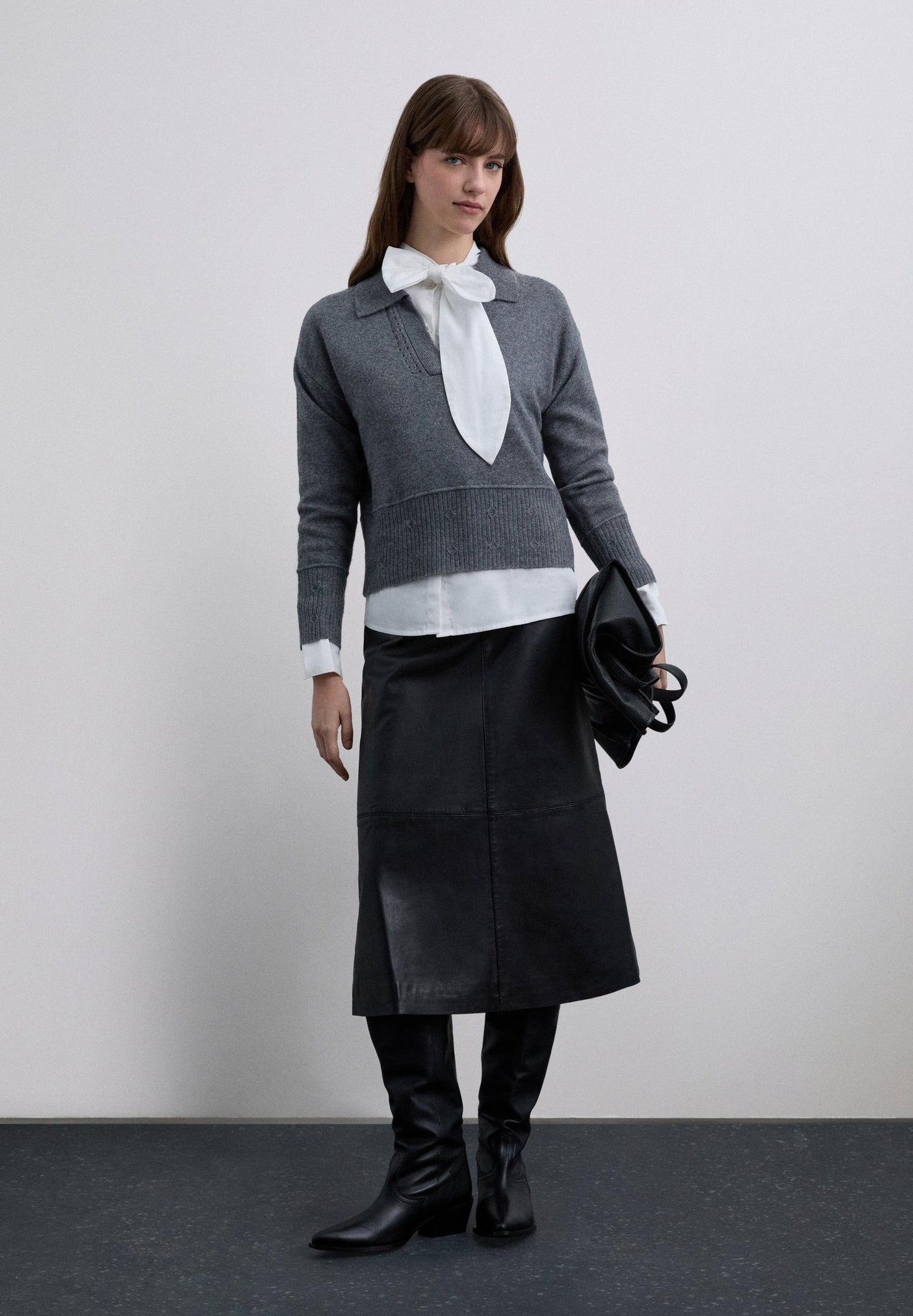 SWEATER CAMISA POLO COM PORMENORES EM RELEVO