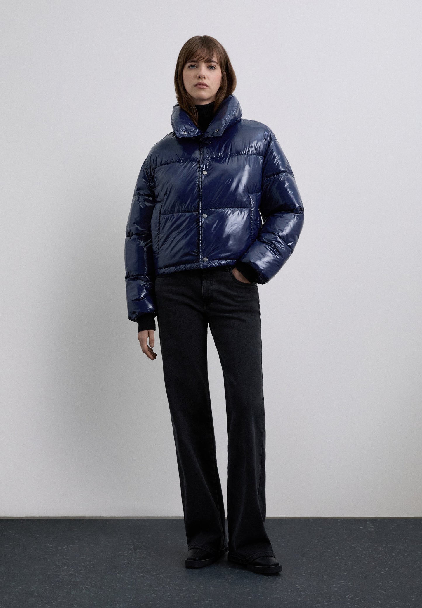 CASACO DE PENAS ACOLCHOADO ACABAMENTO BRILHO