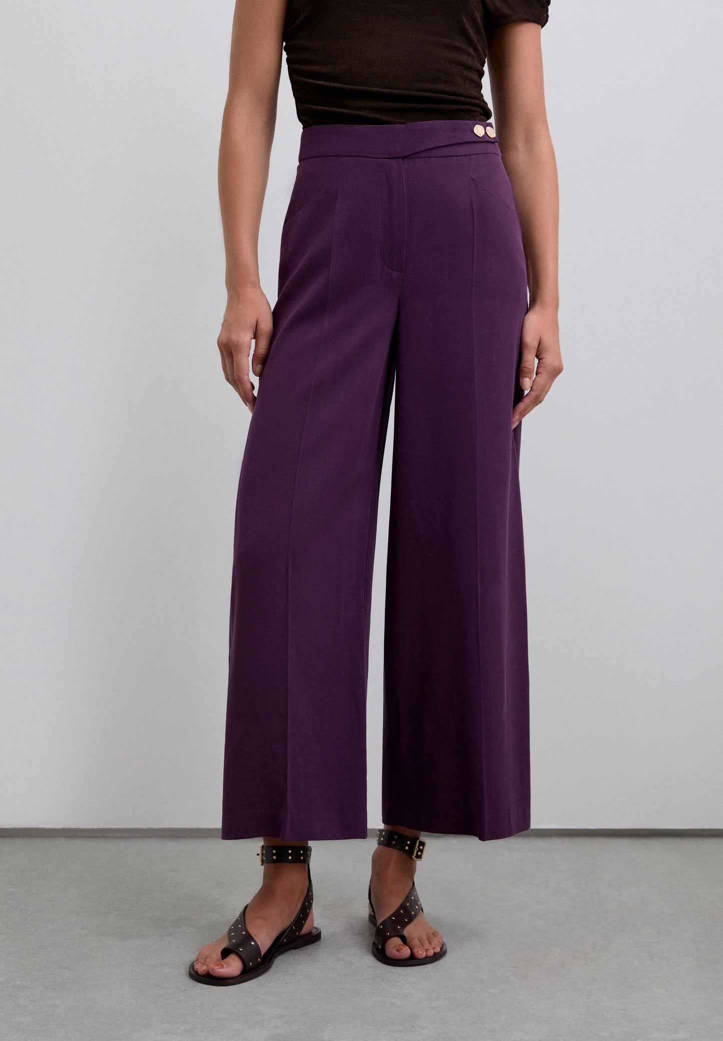 CALÇAS CULOTTES COM PINÇAS