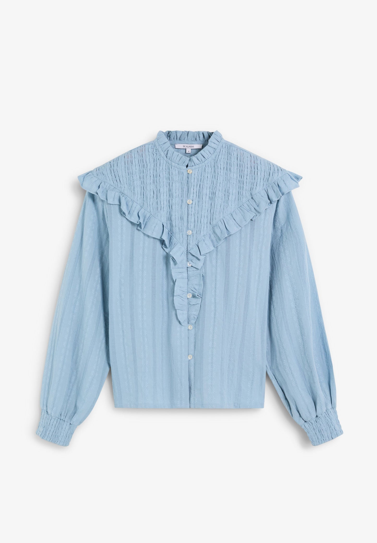 BLUSA FRANZIDA COM FOLHO.