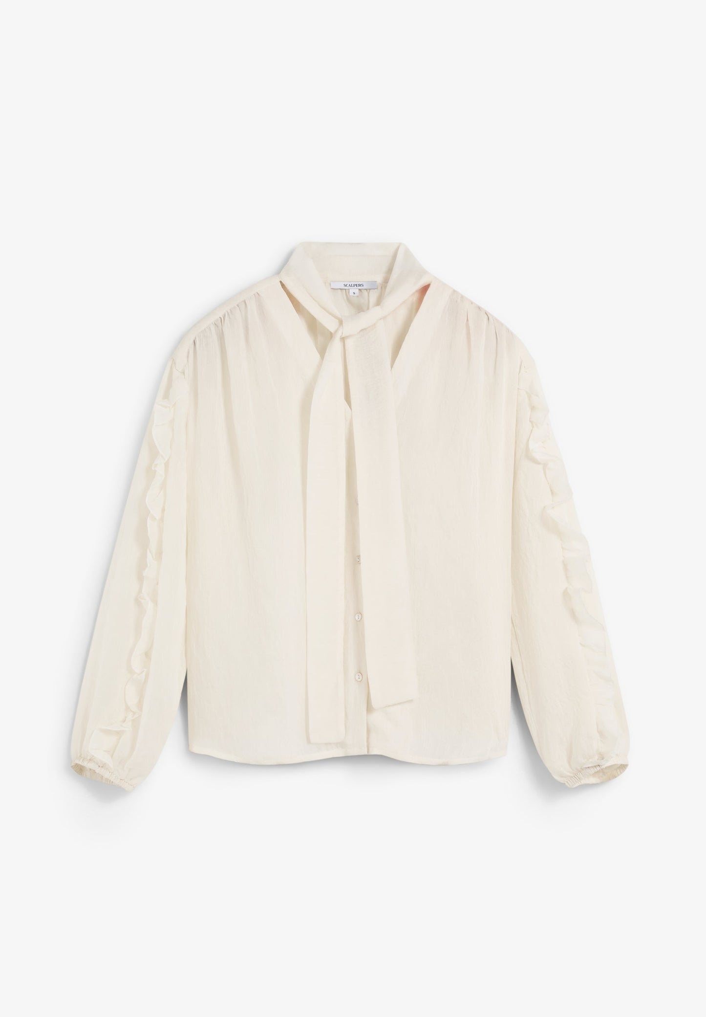 BLUSA PORMENOR DE LAÇO E FRANZIDOS