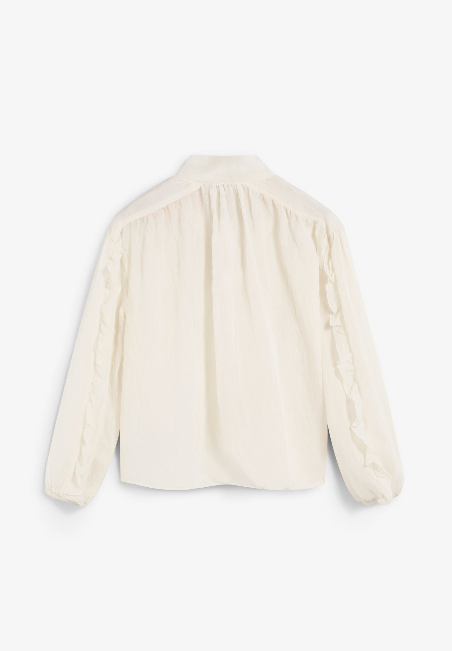 BLUSA PORMENOR DE LAÇO E FRANZIDOS