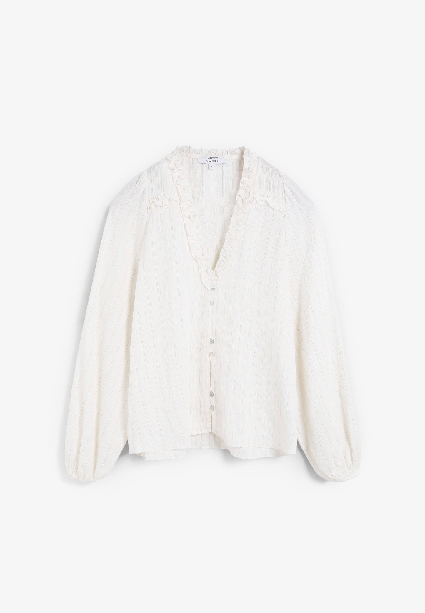 BLUSA COM FRANZIDOS FIO METÁLICO