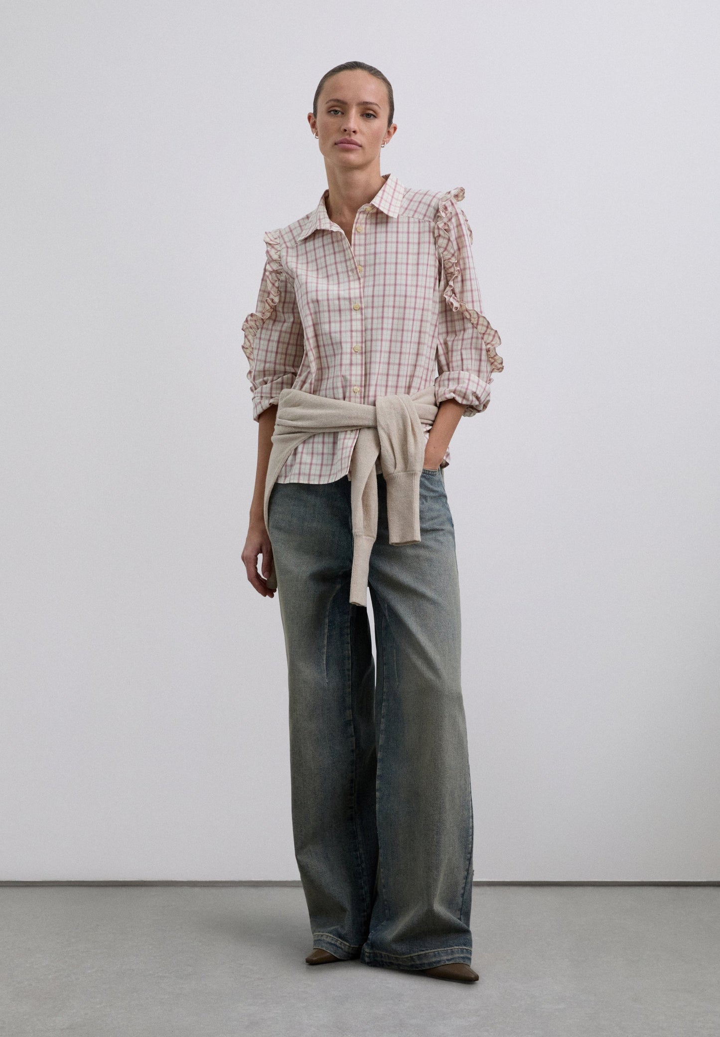 CAMISA XADREZ PORMENORES FRANZIDOS